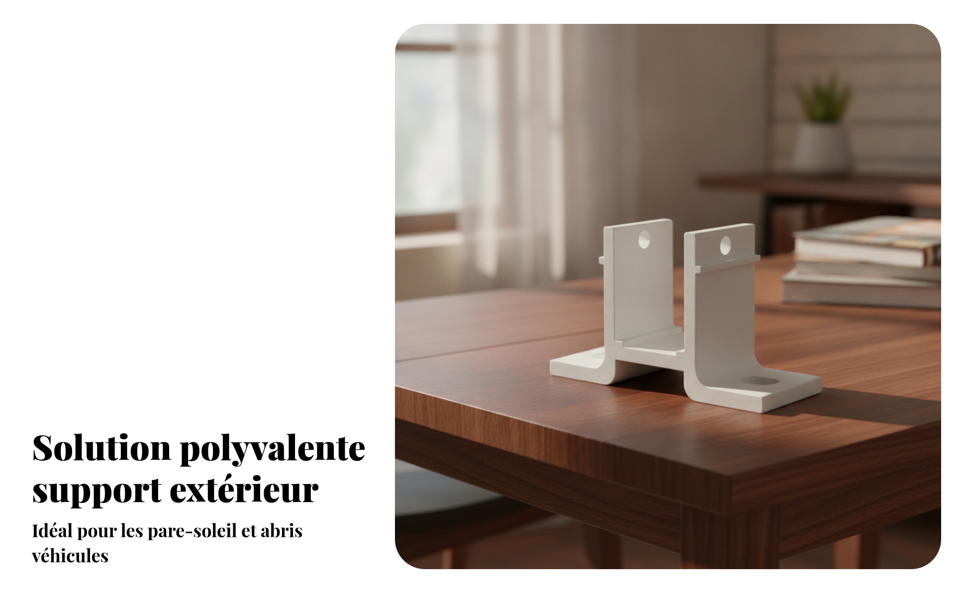 Support de Carport Blanc Support D'auvent En Alliage D'aluminium Rigide