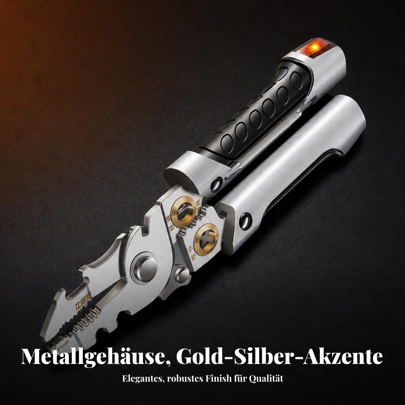 Multifunktionale Abisolierzange Größenmarkierungen Zange mit Prüfstift - Produktbild 8