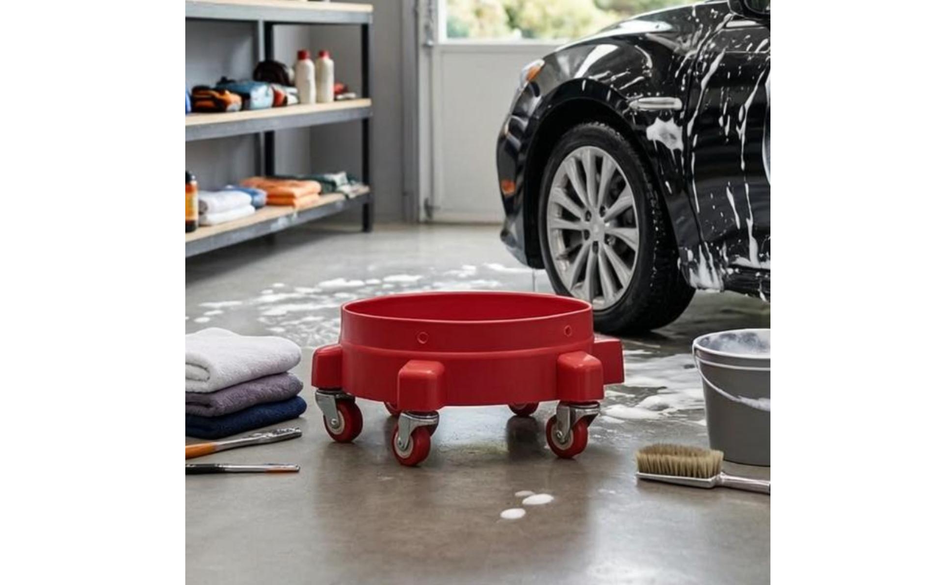 Pail Rolling Base Swivel Casters Round Pail Base Easy Mobility