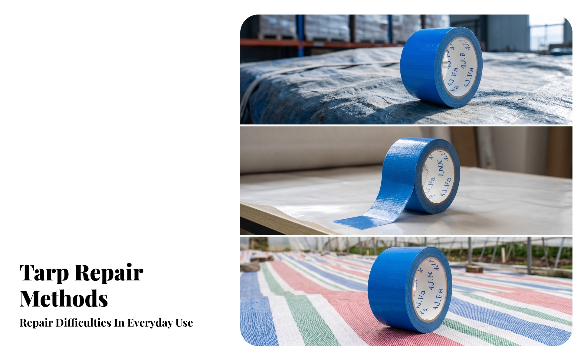 Tarp Repair Tape Thickened Woven Tarp Tape Sturdy