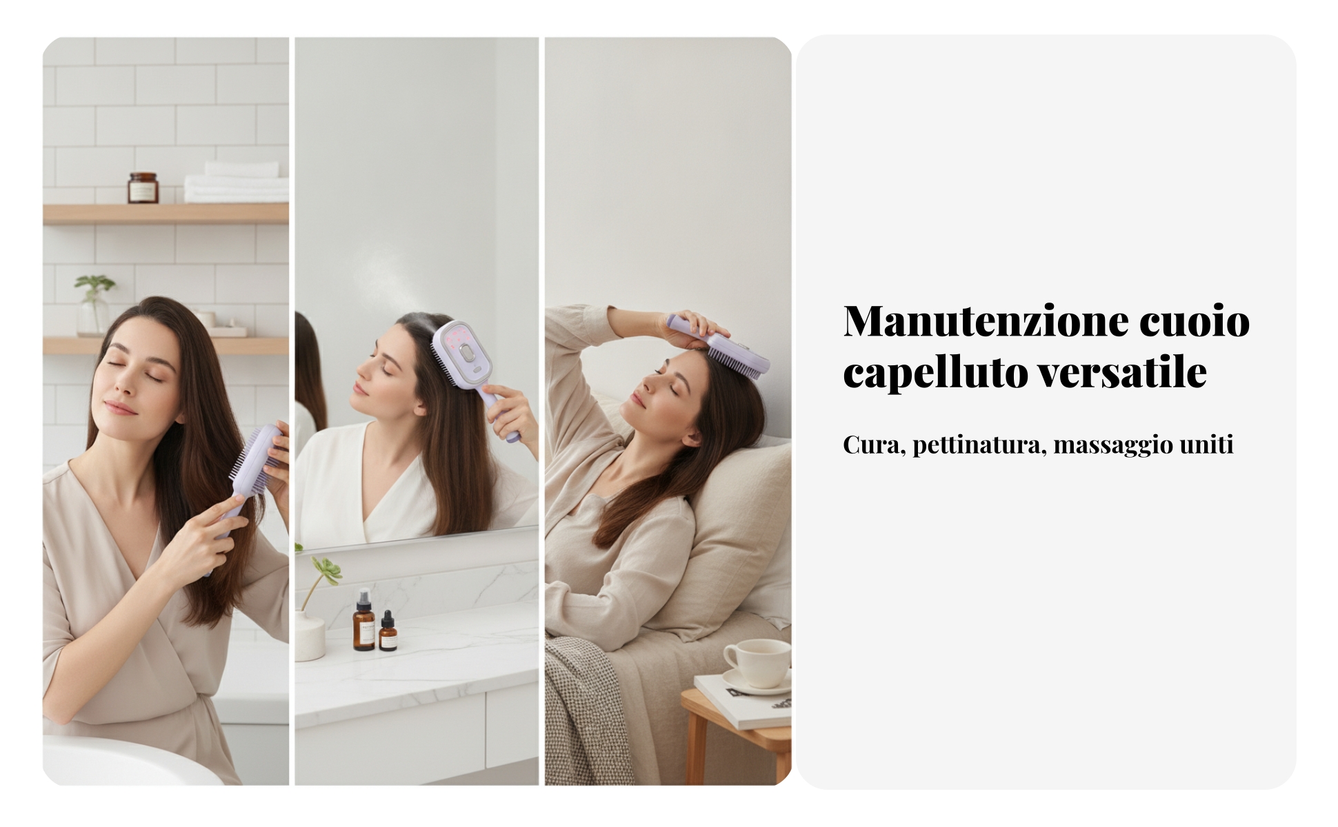 Pettine Massaggiante Elettrico Dentini Fini Pettine con Ugello Spray