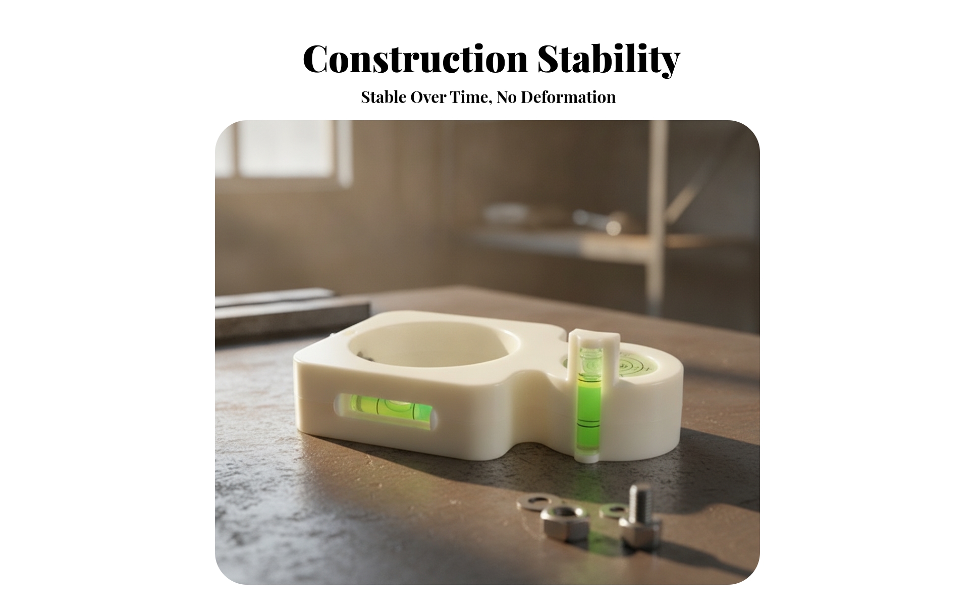 Leveling Tool ABS Plastic Bubble Level Guide Single-Piece