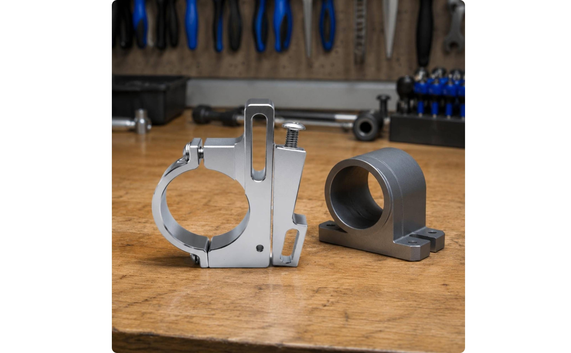 Front Derailleur Adapter Clamp Anodized Front Derailleur Mount Mounting Screws