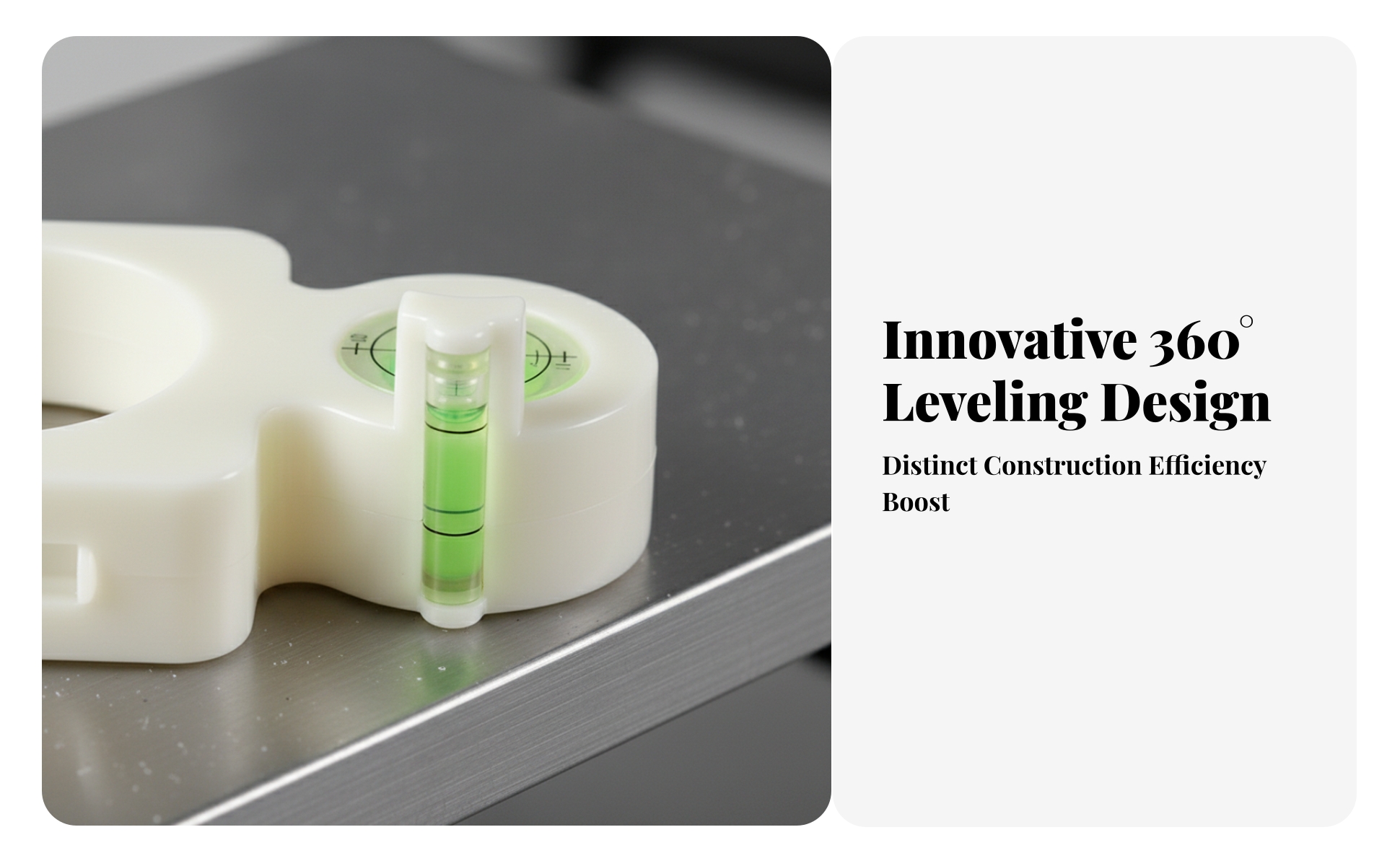 Leveling Tool ABS Plastic Bubble Level Guide Single-Piece