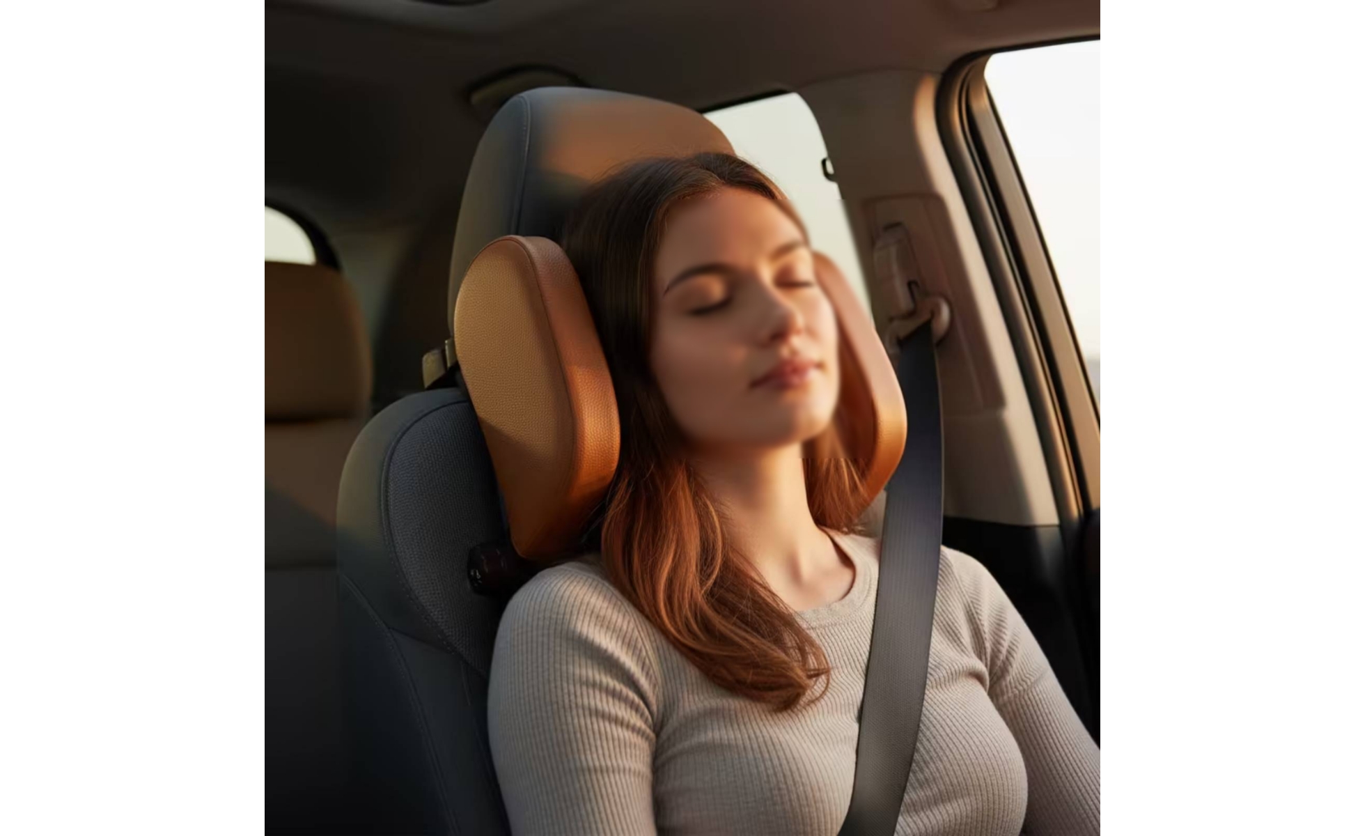 U-Shaped Car Headrest Neck Protection Adjustable Car Sleep Pillow for Passengers