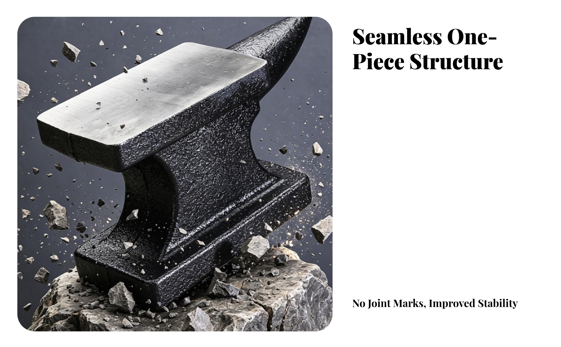 Tapered Anvil Flat Top Face Cast Iron Anvil One-Piece Construction