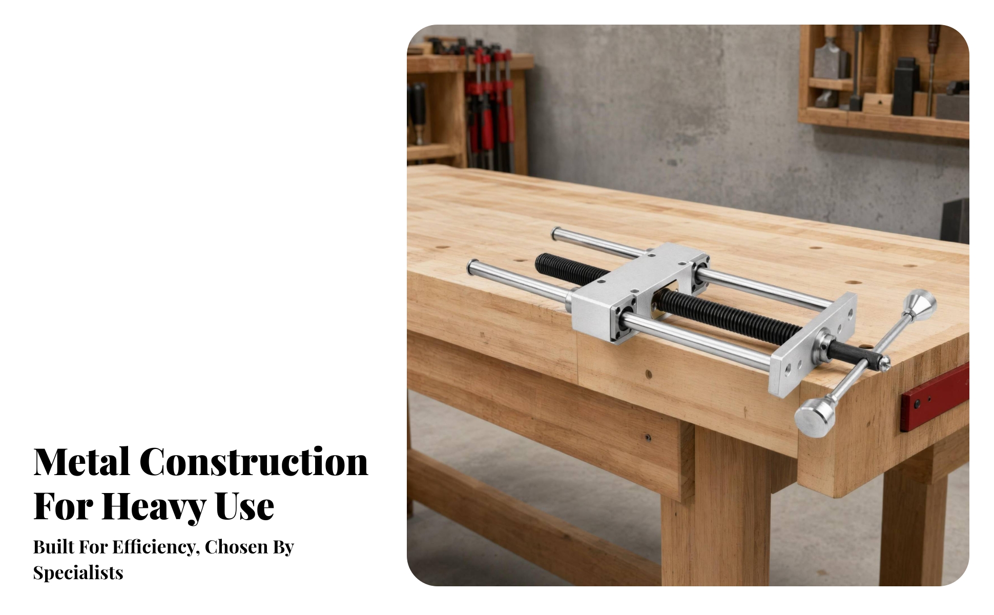 Woodworking Bench Vise Parallel Swivel Bench Vise Threaded Screw