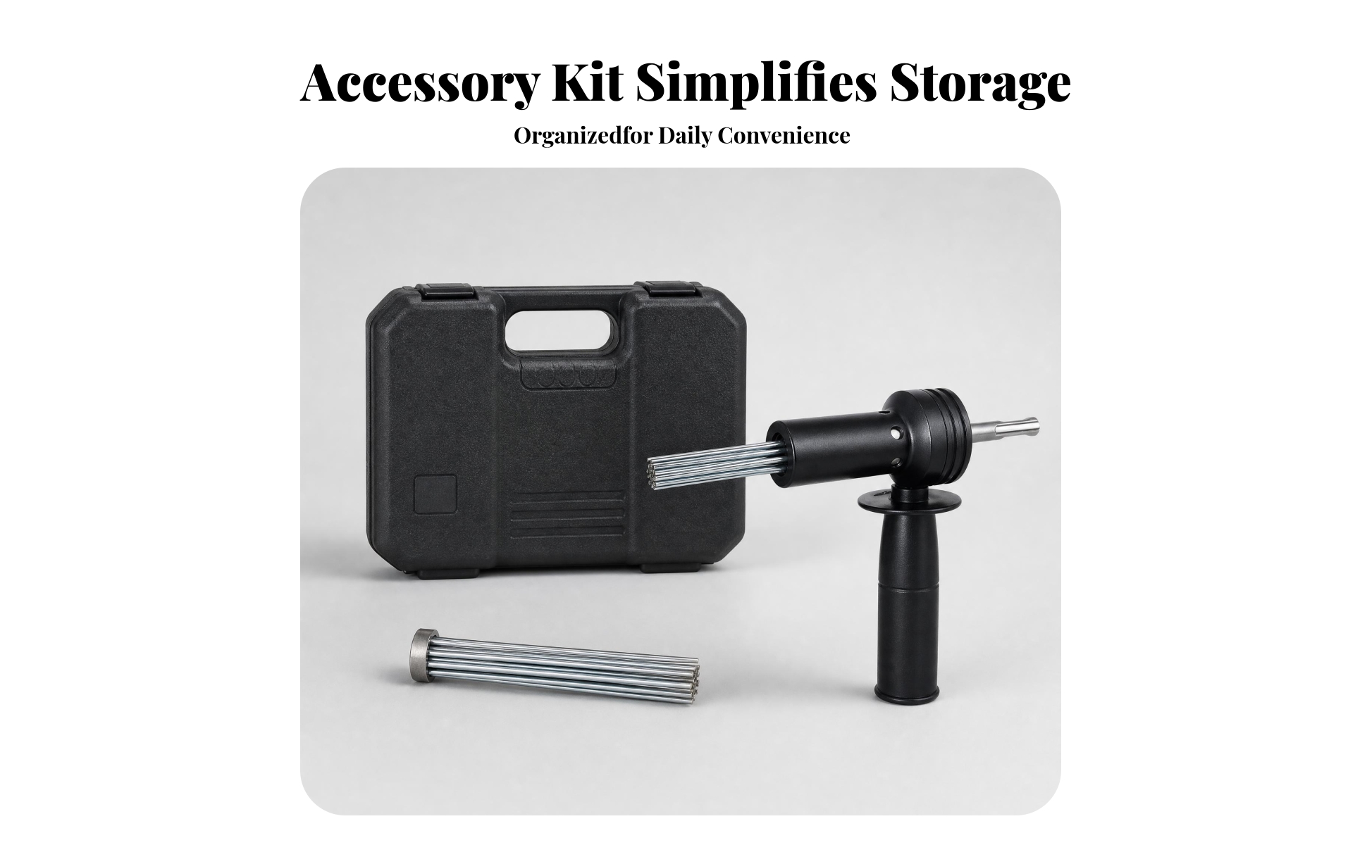 Needle Scaler Kit Carrying Case Electric Hammer Needle Scaler Ribbed Grip
