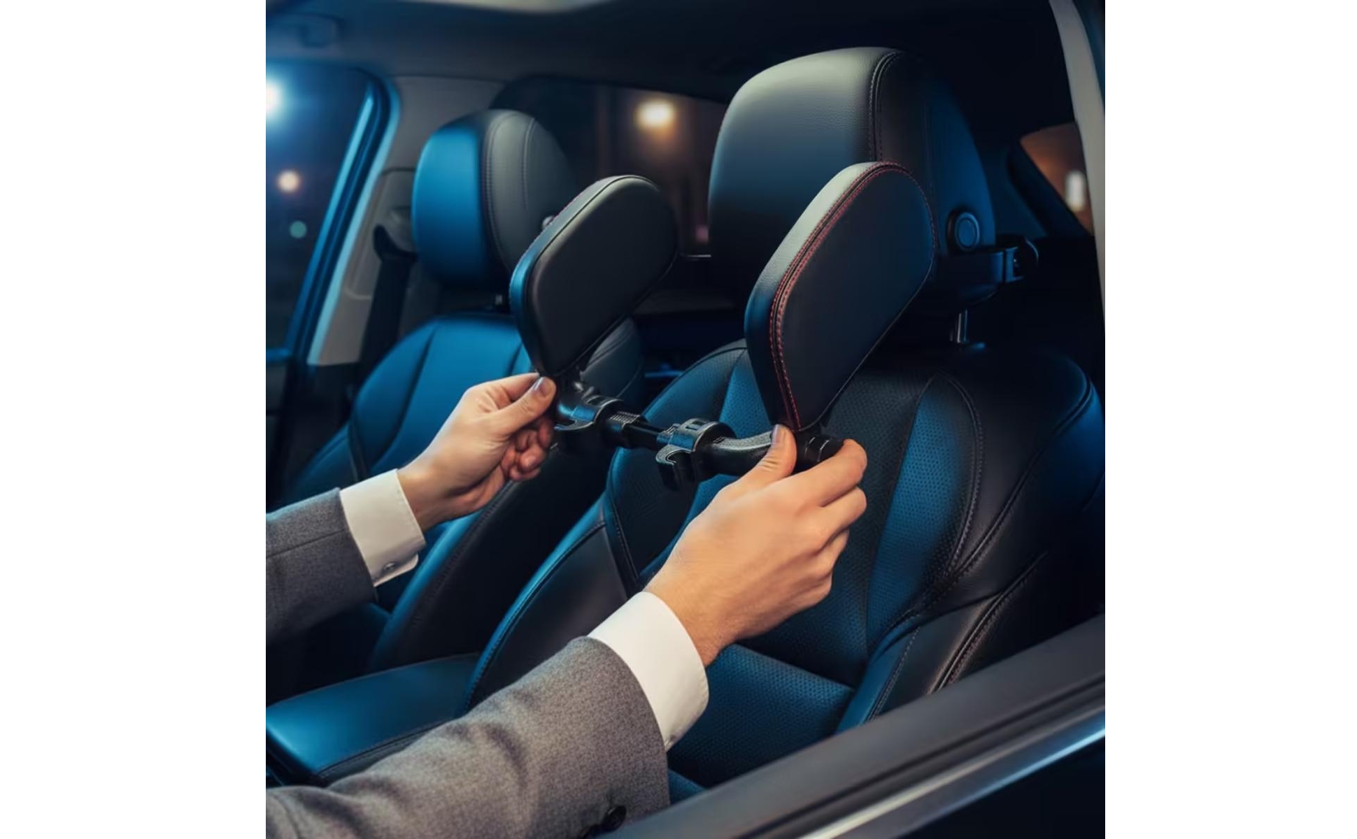 U-Shaped Car Headrest Neck Protection Adjustable Car Sleep Pillow for Passengers