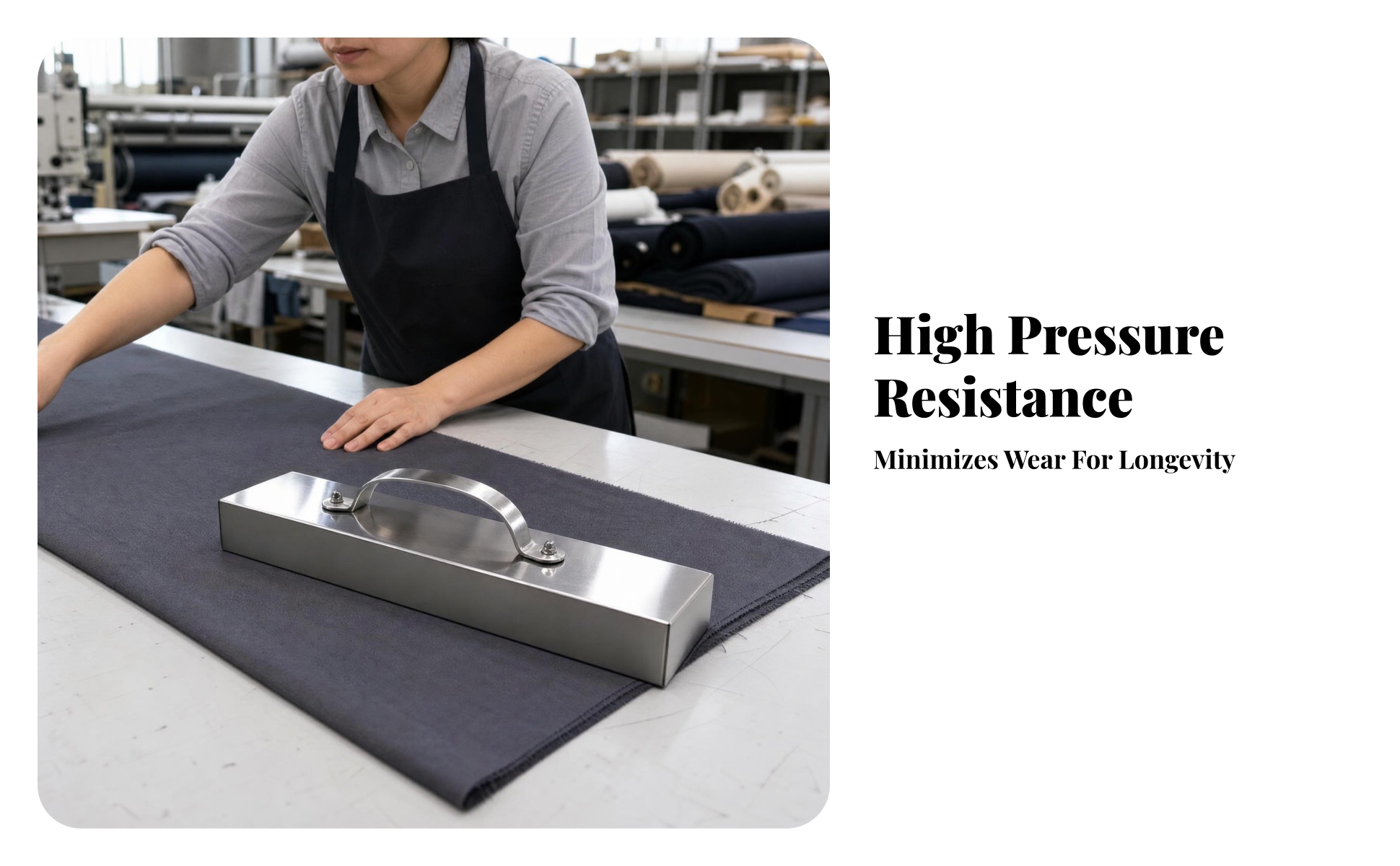 Rectangular Press Weight Arched Handle Stainless Steel Weight Solid Block