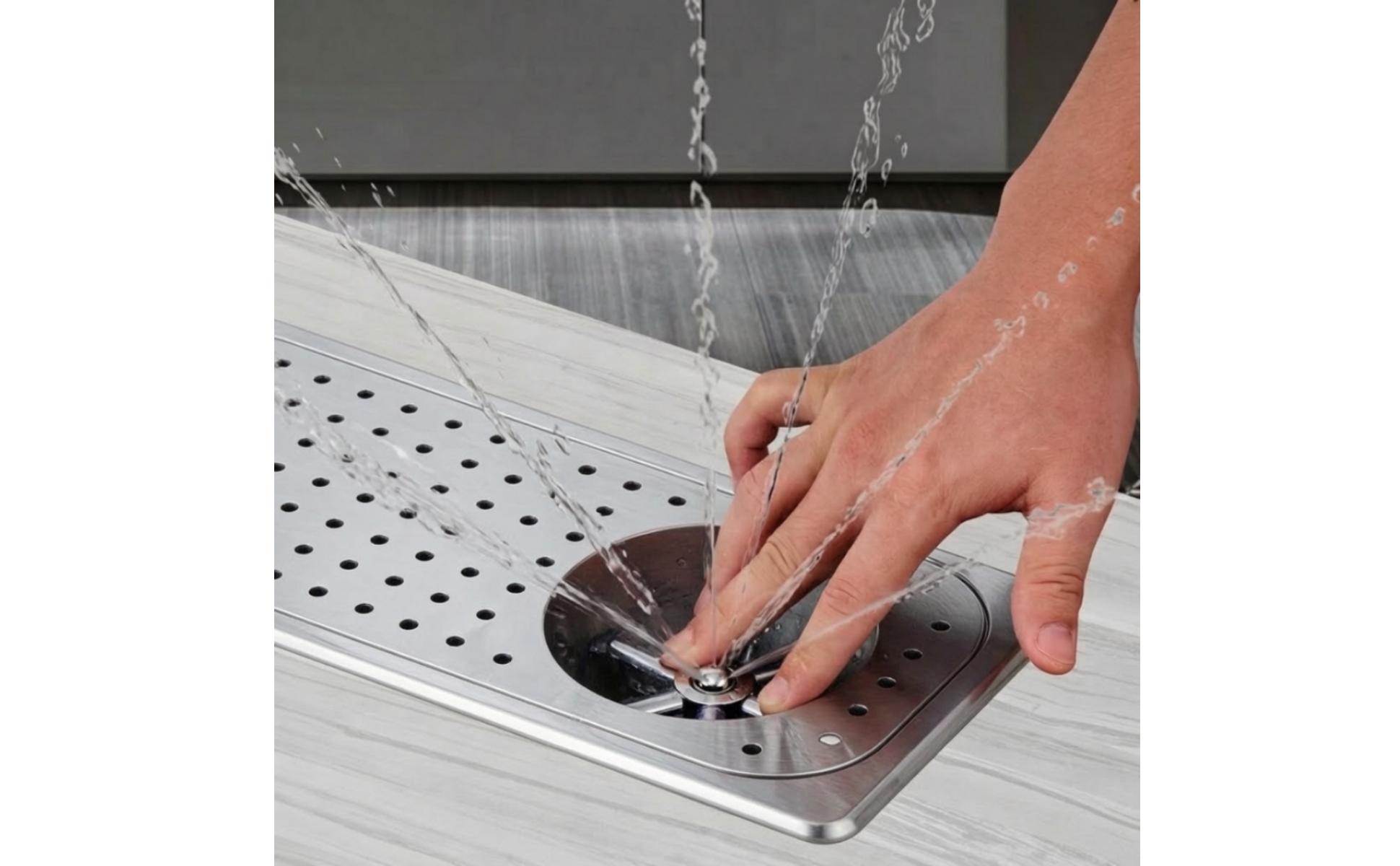 Rince-Tasse Encastrable Acier Inoxydable Lave-Tasse Encastrable Grille Perforée