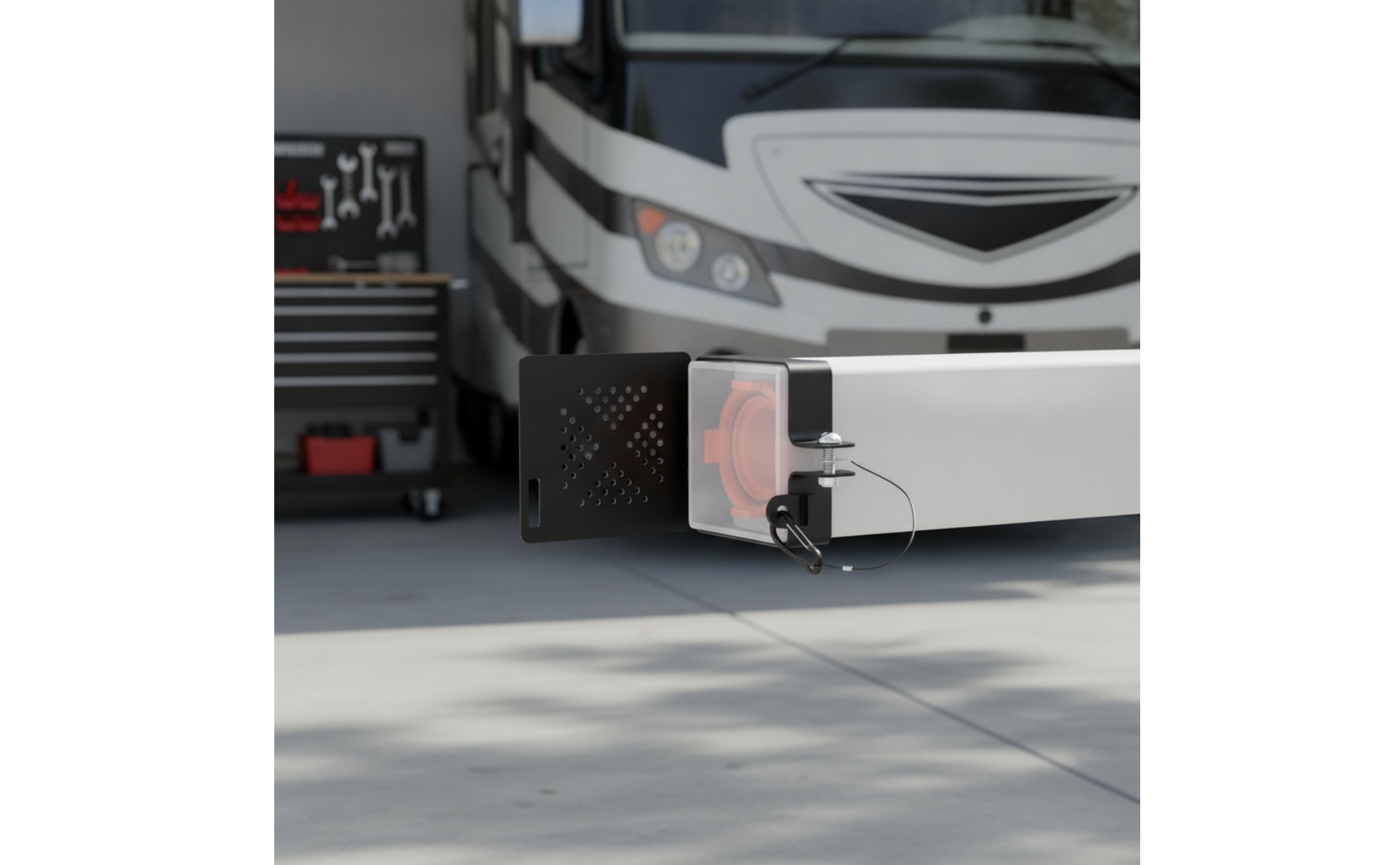 Hinged Bumper Cover Metal RV Bumper End Cap Black Finish