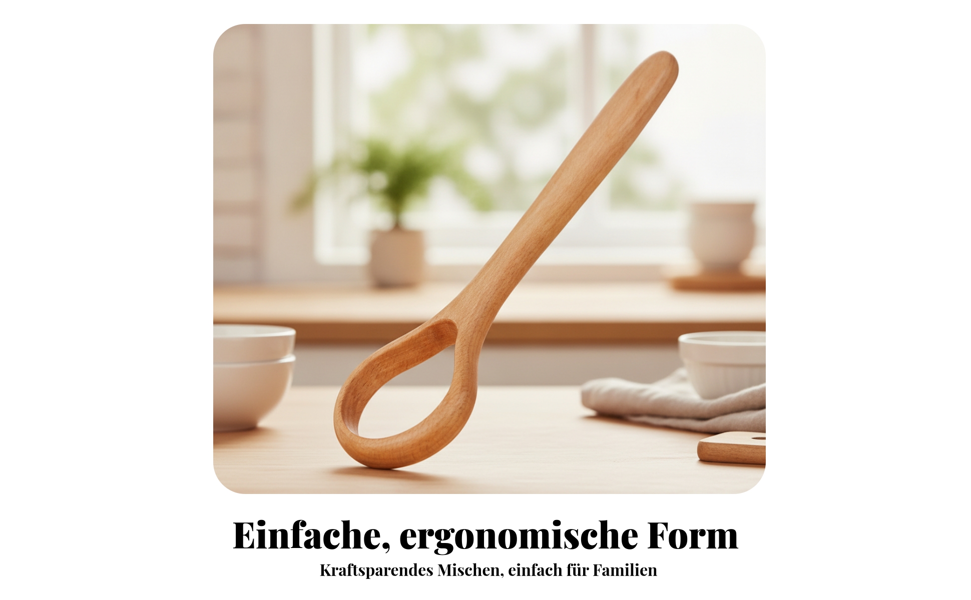 Holz-Teigrührer Buchenholz Teigrührer Lebensmittelecht