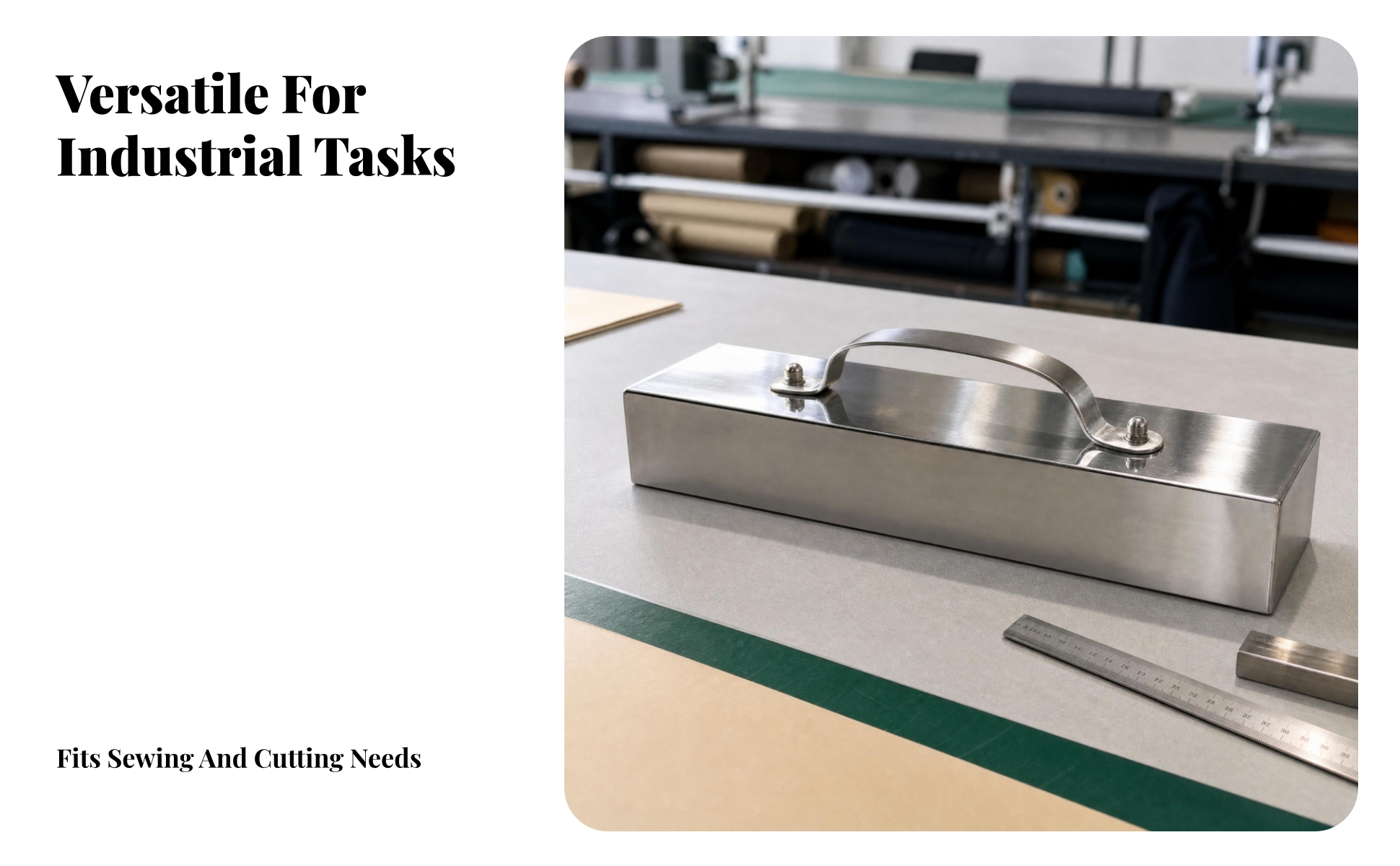 Rectangular Press Weight Arched Handle Stainless Steel Weight Solid Block