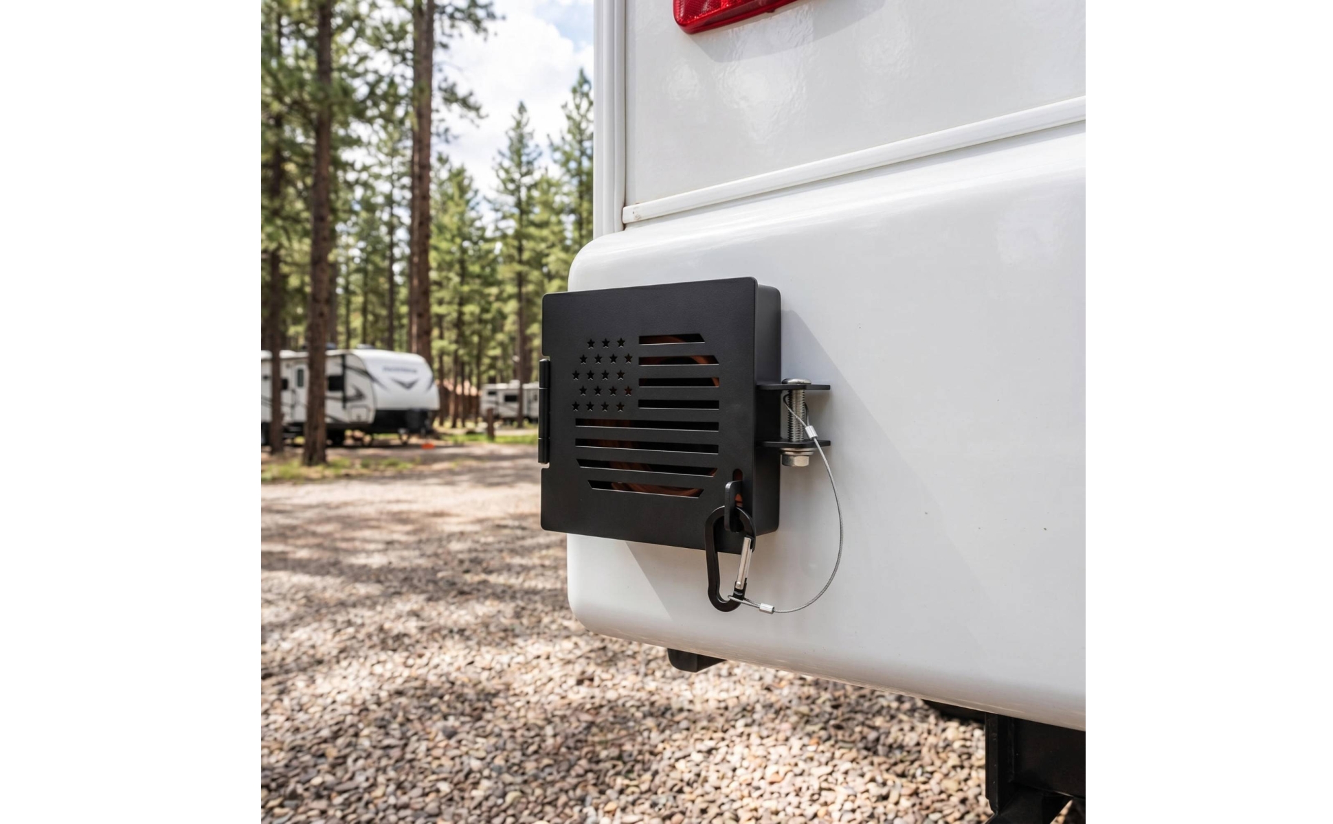 Hinged Bumper Cover Metal RV Bumper End Cap Black Finish