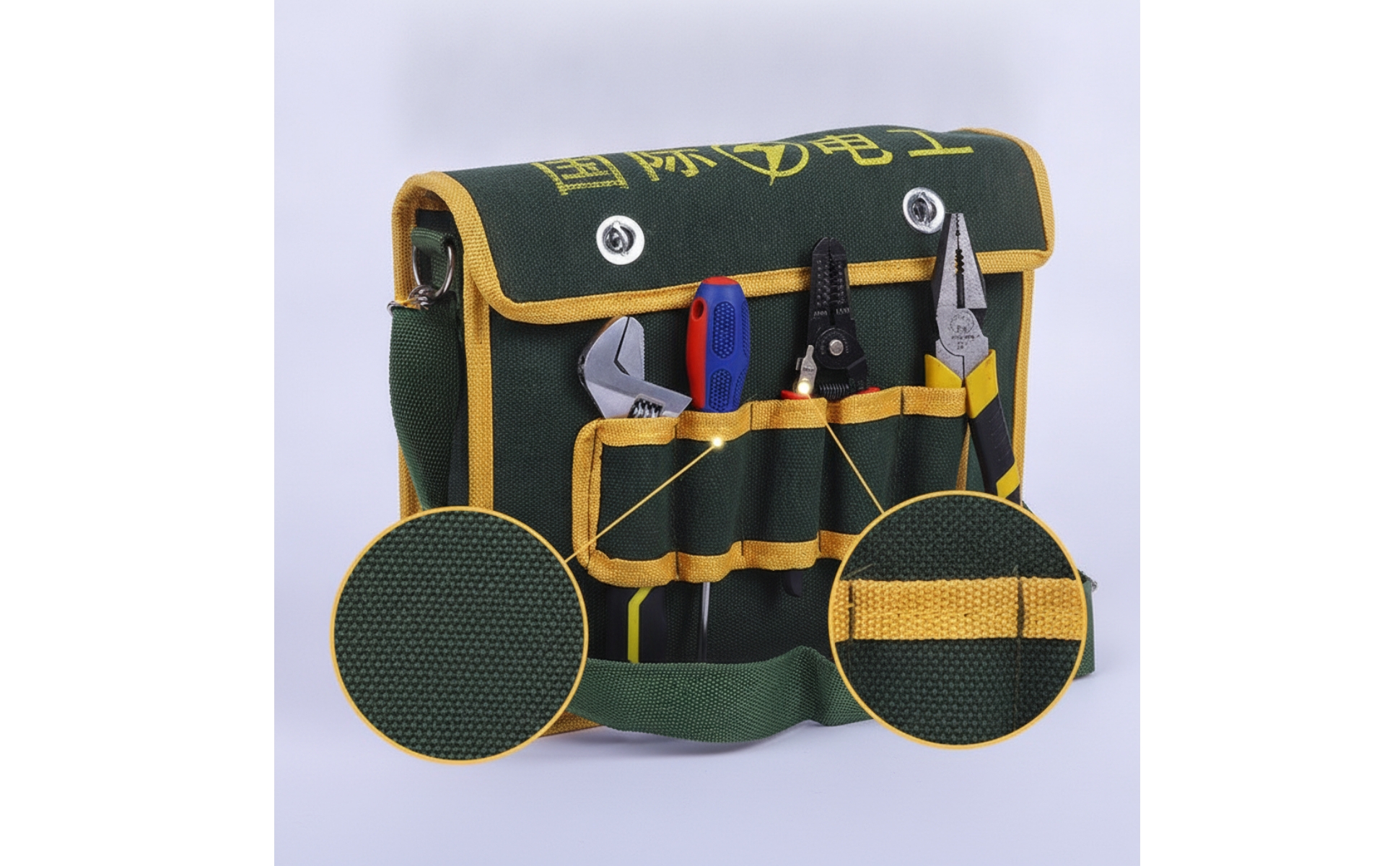 Werkzeugtasche mit Schultergurt strapazierfähig Elektrikertasche verstellbar