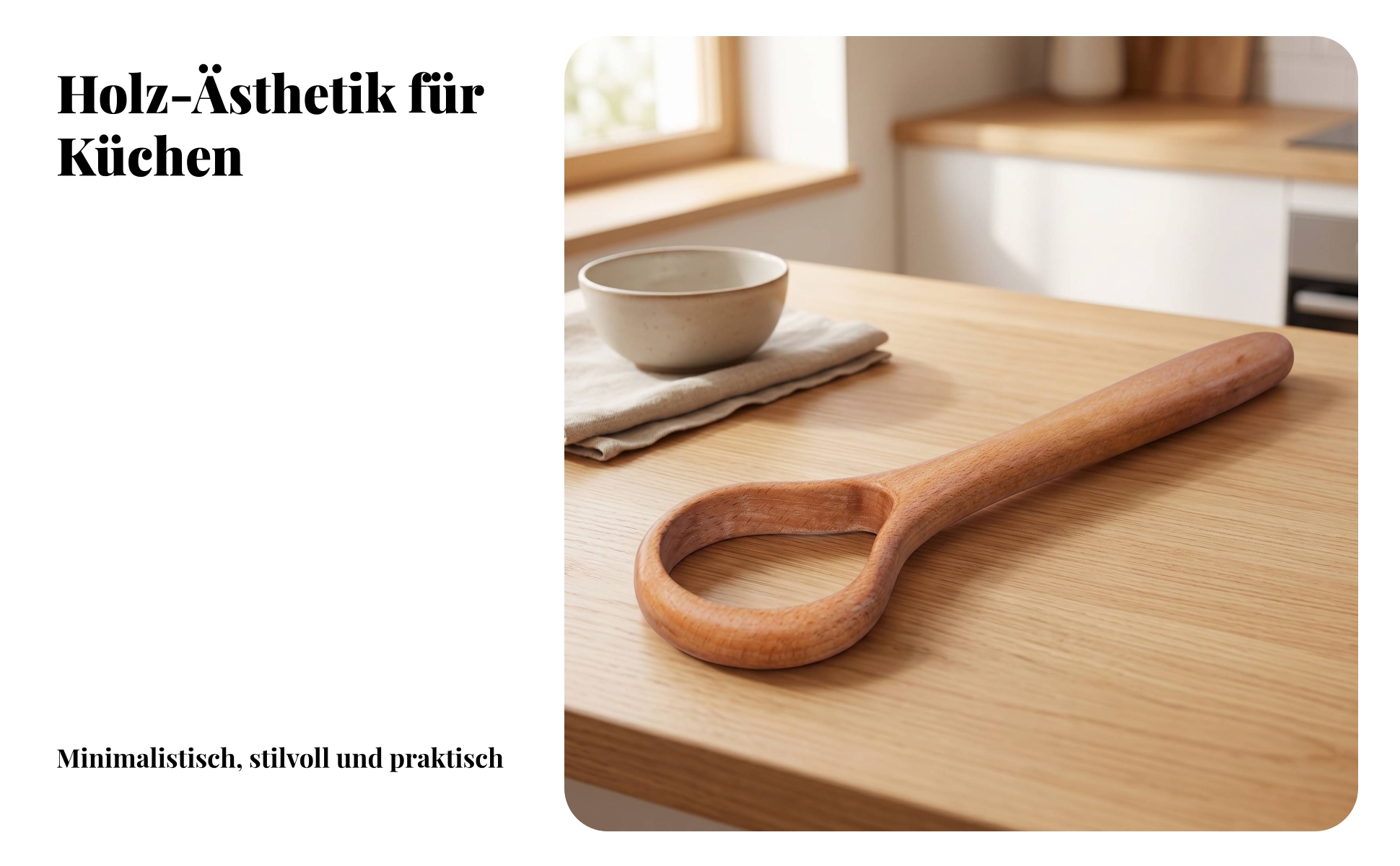 Holz-Teigrührer Buchenholz Teigrührer Lebensmittelecht