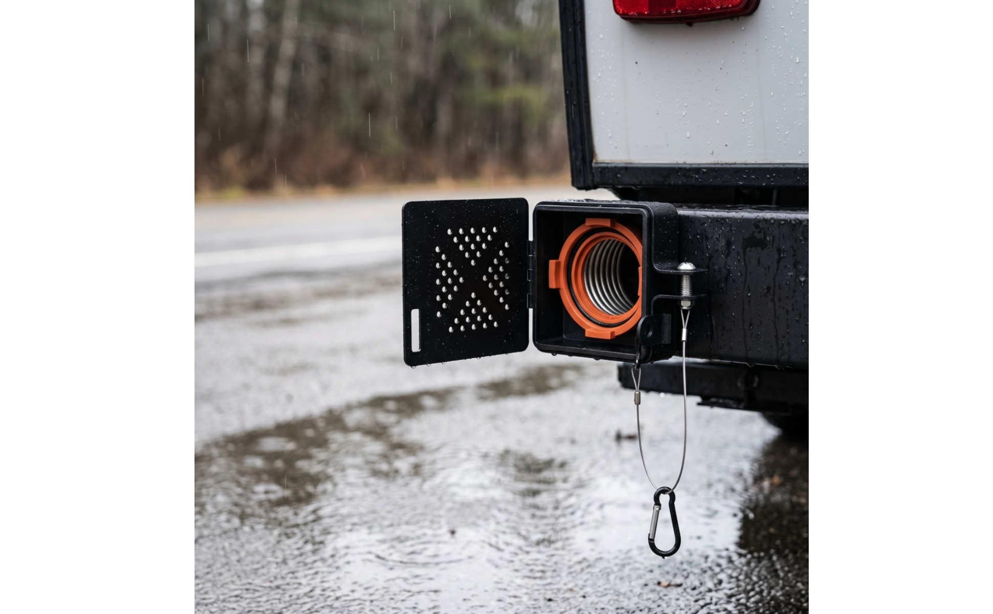 Hinged Bumper Cover Metal RV Bumper End Cap Black Finish