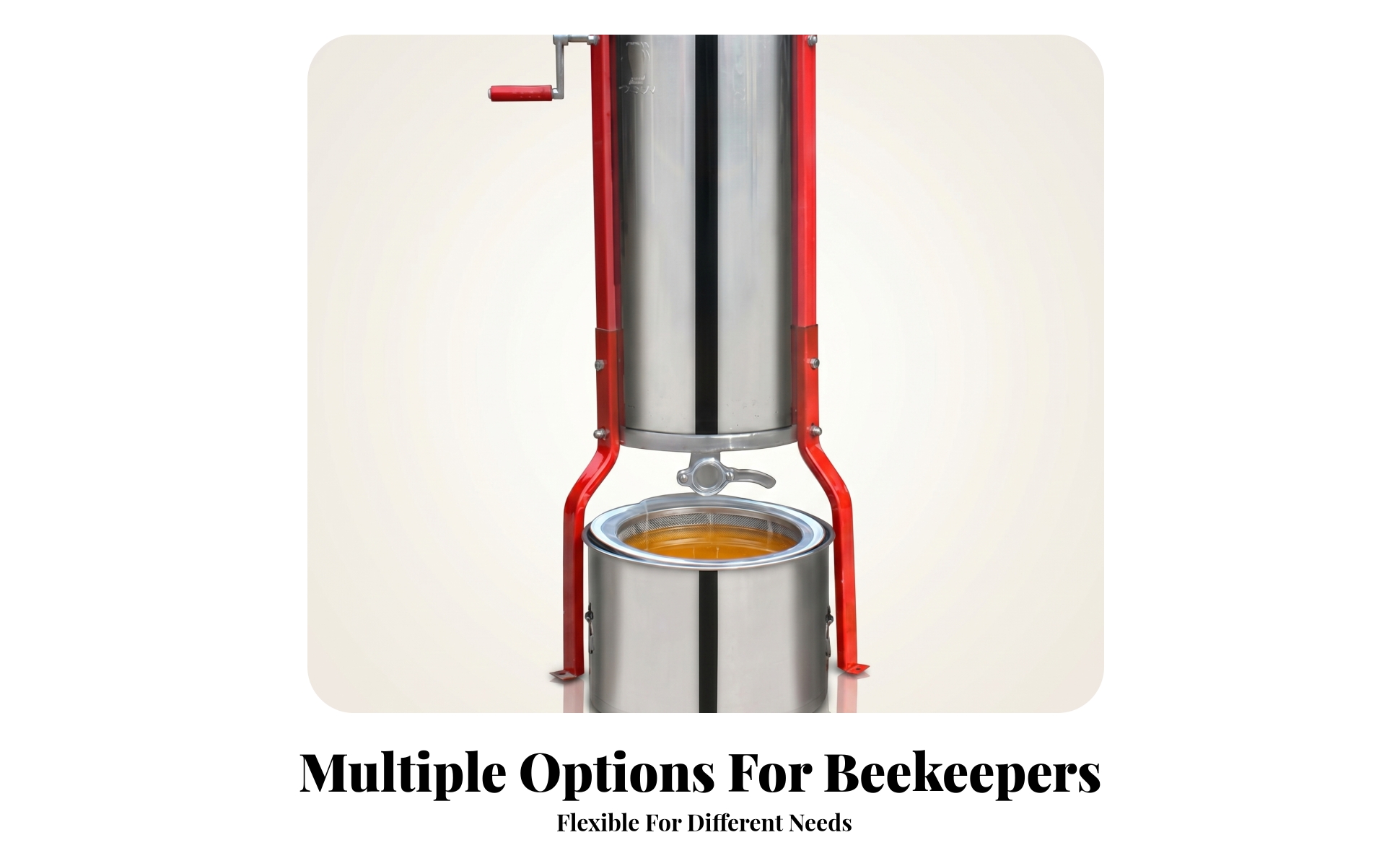 Manual Honey Cylindrical Manual Honey Extractor Frame Support