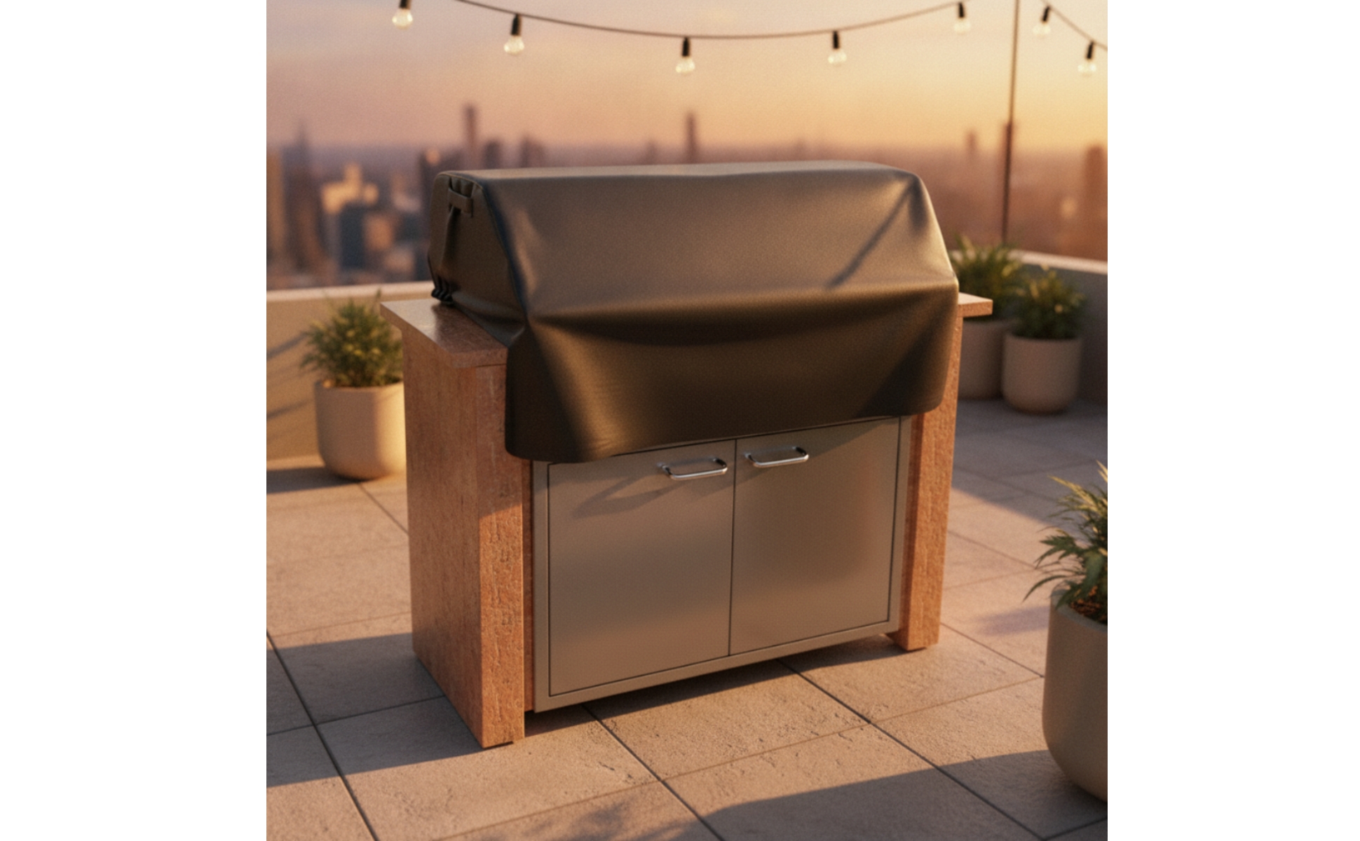Built-in Grill Top Cover Protection Built-in Grill Cover Dust-Proof for Patio