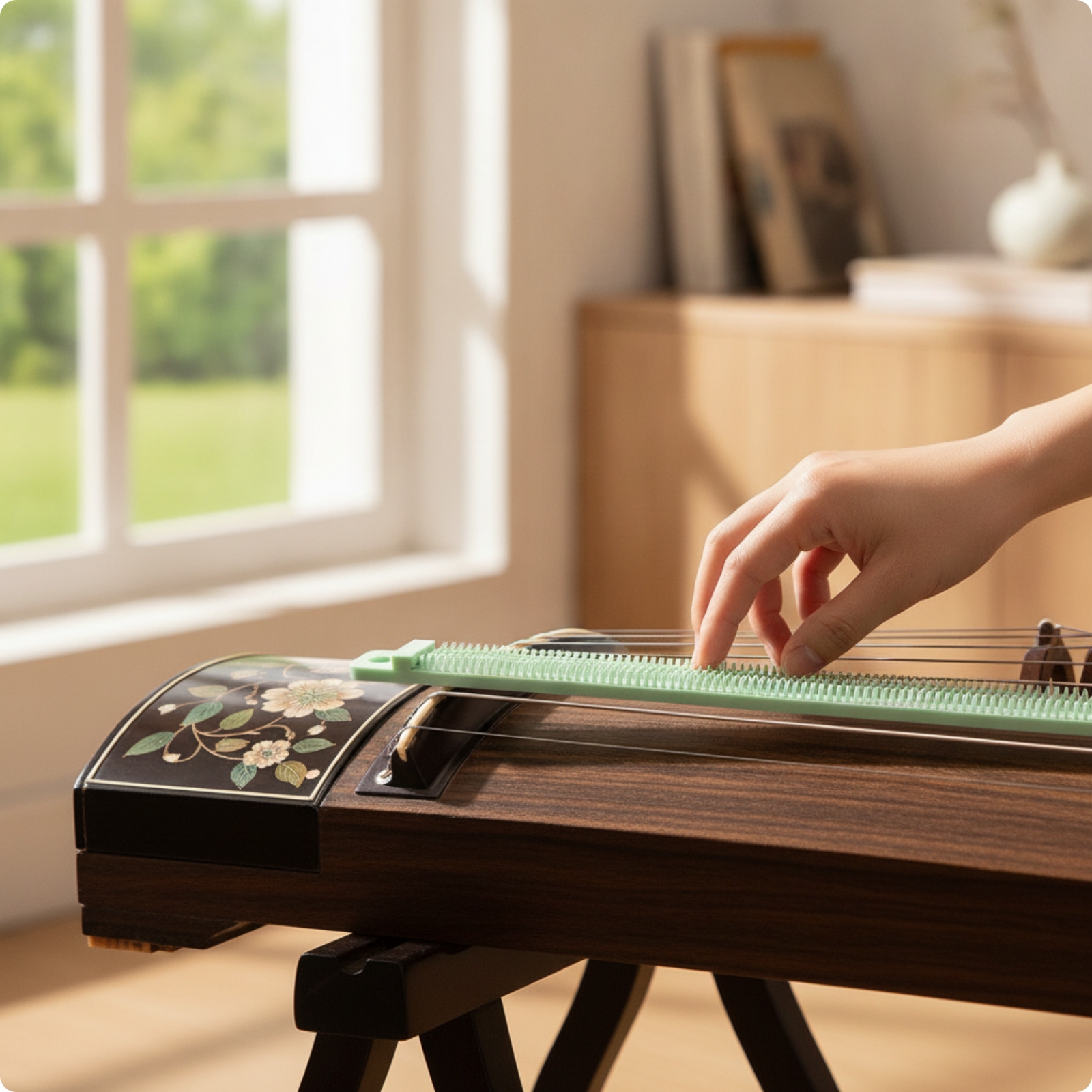Guzheng Mute Strip Rauschunterdrückung Instrument Dämpfer einfach zu installieren