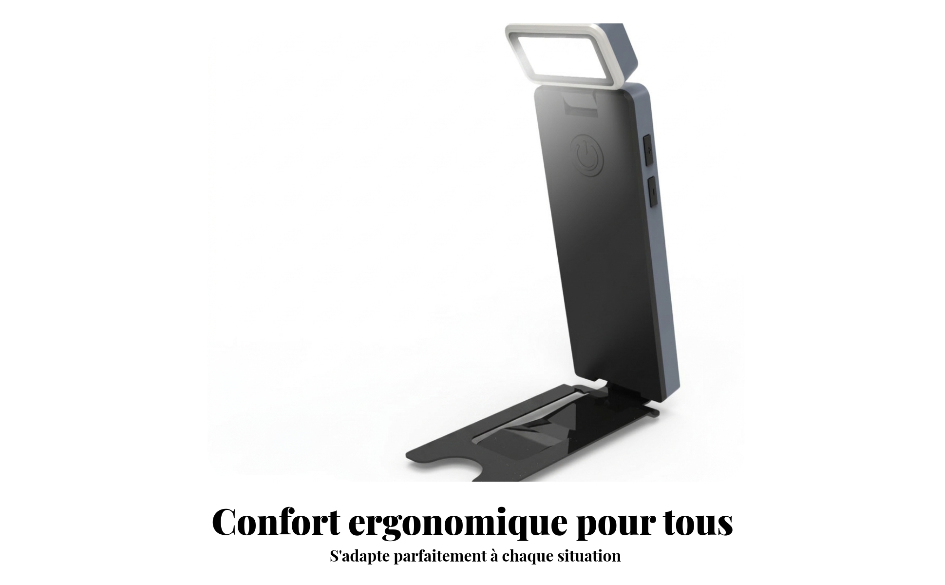 Lampe Livre Clip Rectangulaire Lampe Livre avec Charge Intégrée Autonomie Longue