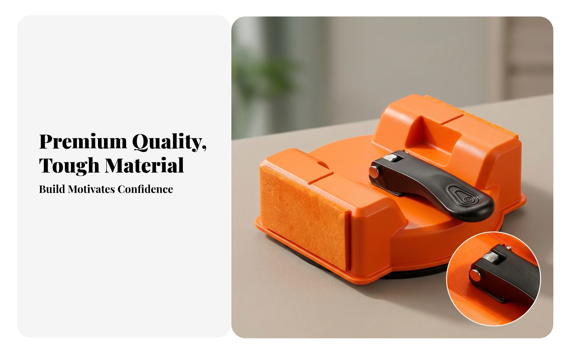 Floor Seam Adjustment Suction Cup Plastic and Rubber