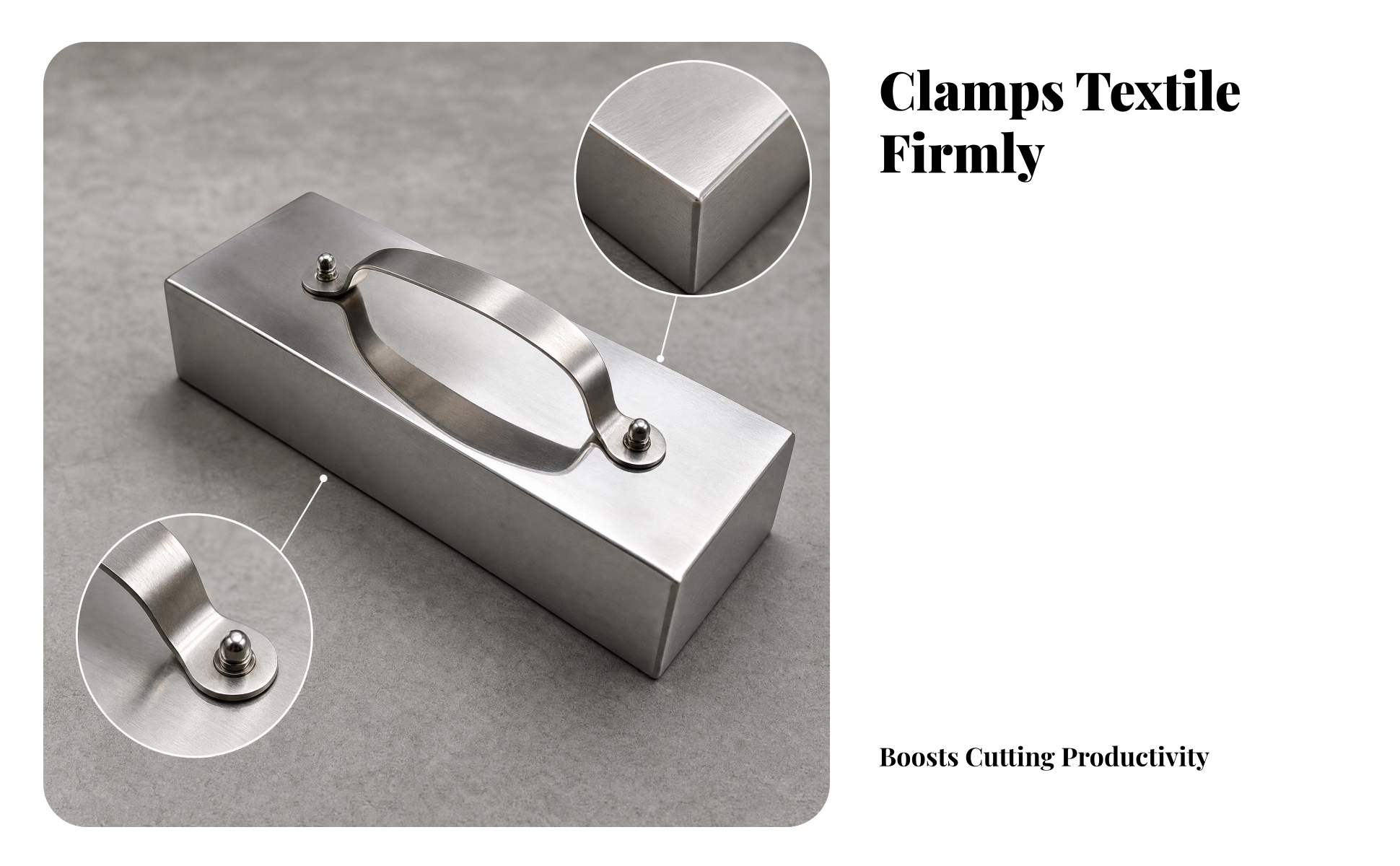 Rectangular Press Weight Arched Handle Stainless Steel Weight Solid Block
