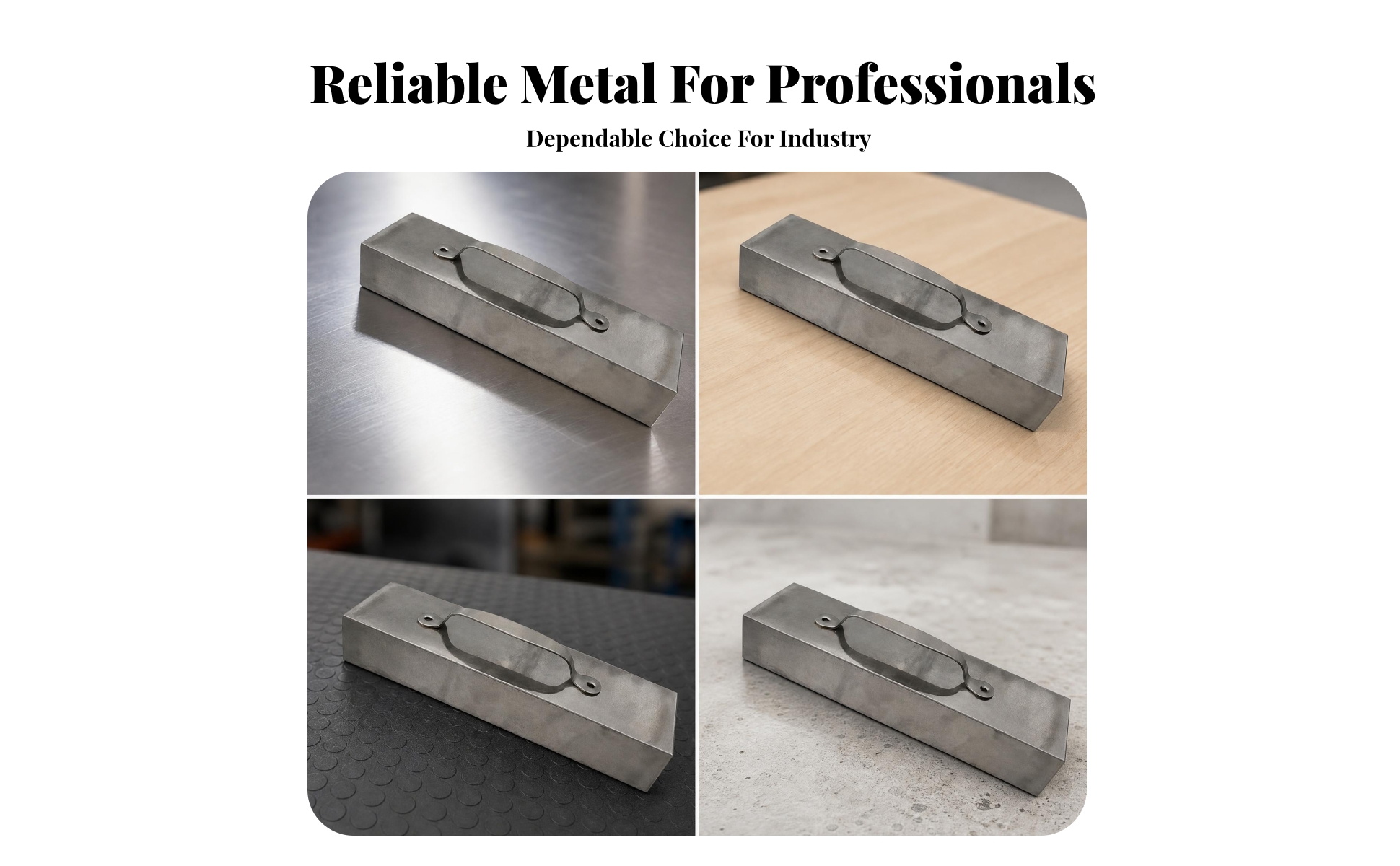 Rectangular Press Weight Arched Handle Stainless Steel Weight Solid Block