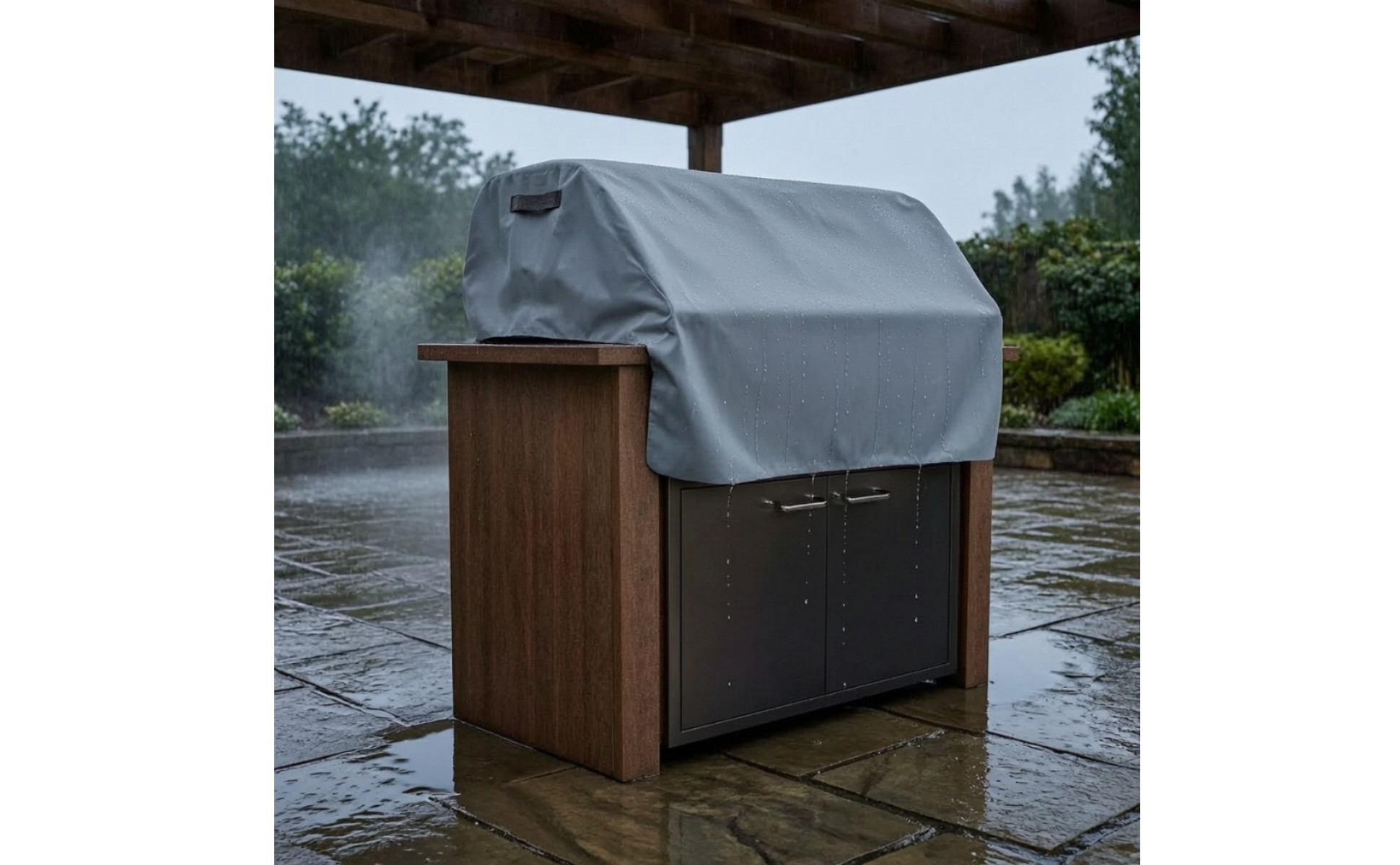 Built-in Grill Top Cover Protection Built-in Grill Cover Dust-Proof for Patio