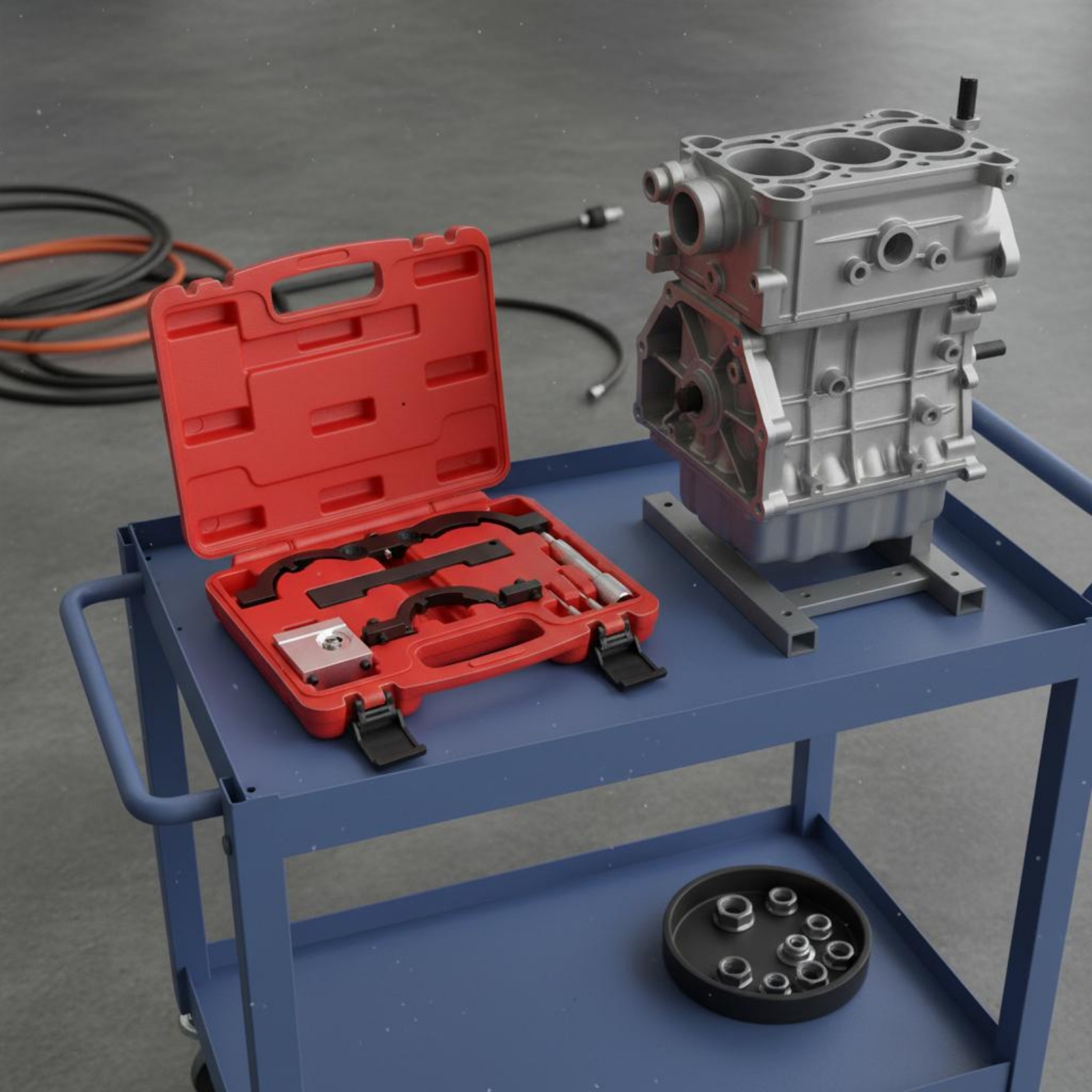 Enginezeitwerkzeug hochfester Stahl Motorsteuerzeit-Werkzeugsatz für Heimwerker - Produktbild 4