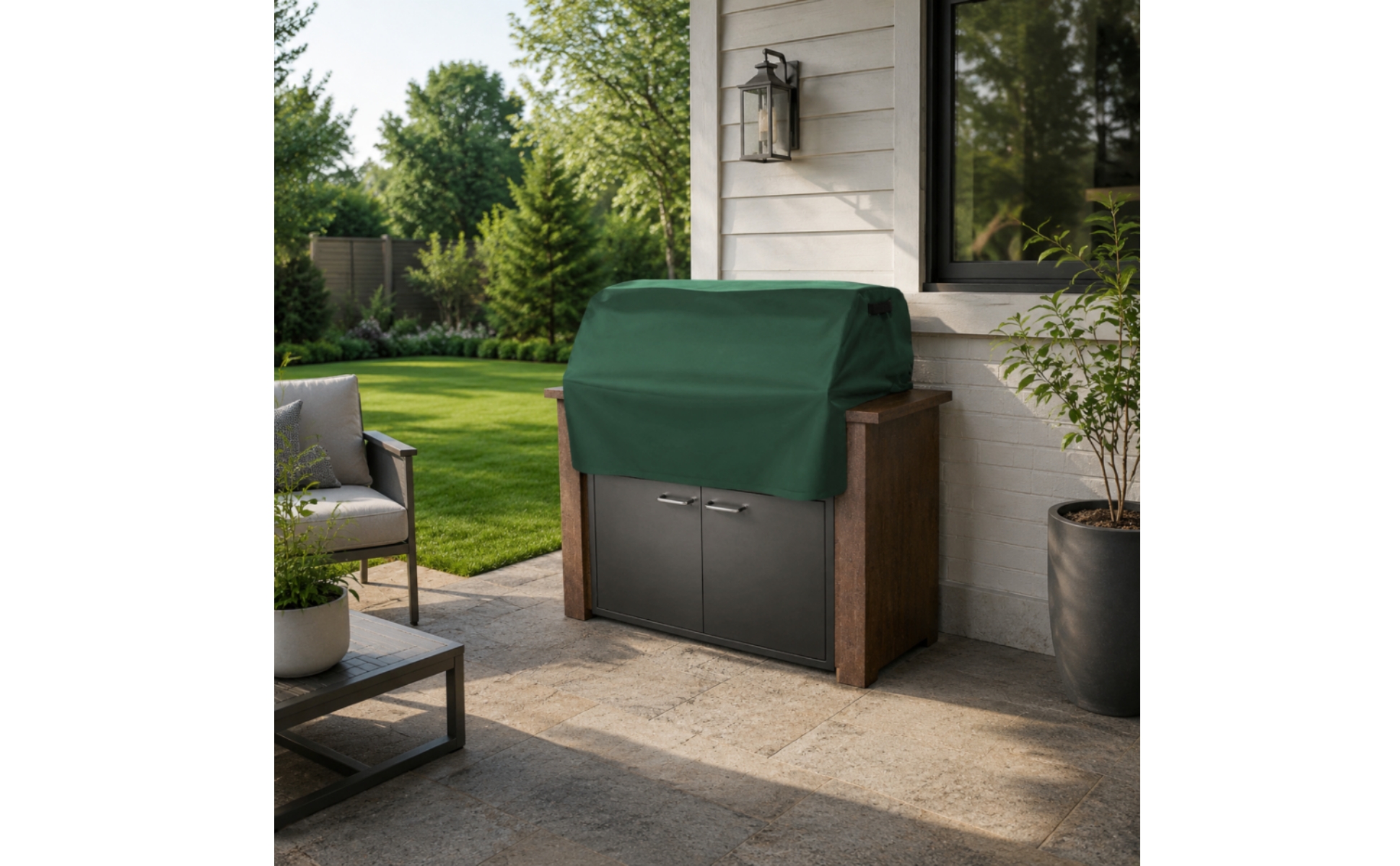 Built-in Grill Top Cover Protection Built-in Grill Cover Dust-Proof for Patio