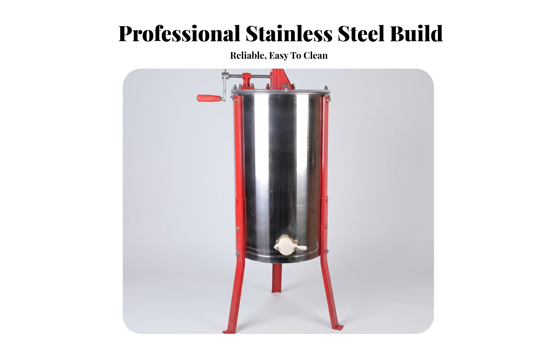 Manual Honey Cylindrical Manual Honey Extractor Frame Support