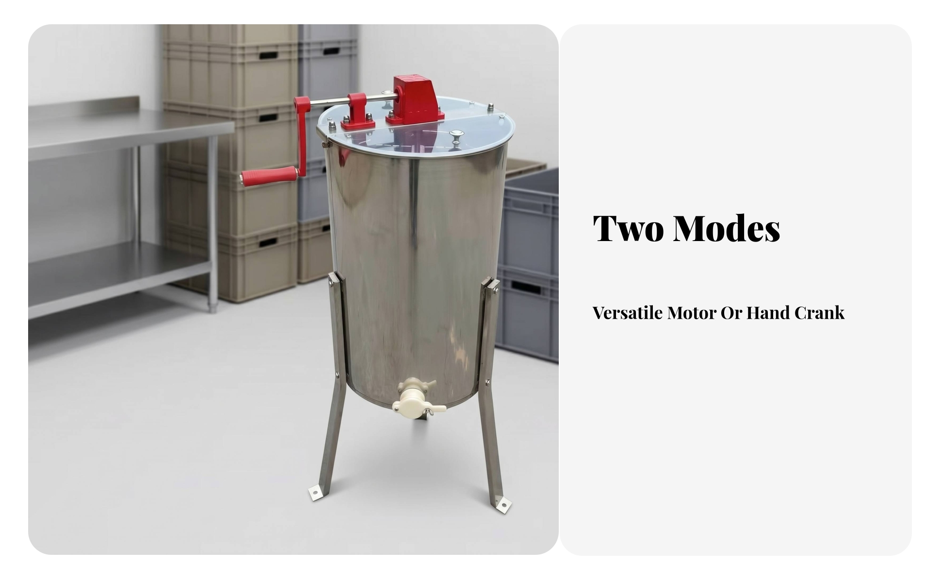 Manual Honey Cylindrical Manual Honey Extractor Frame Support