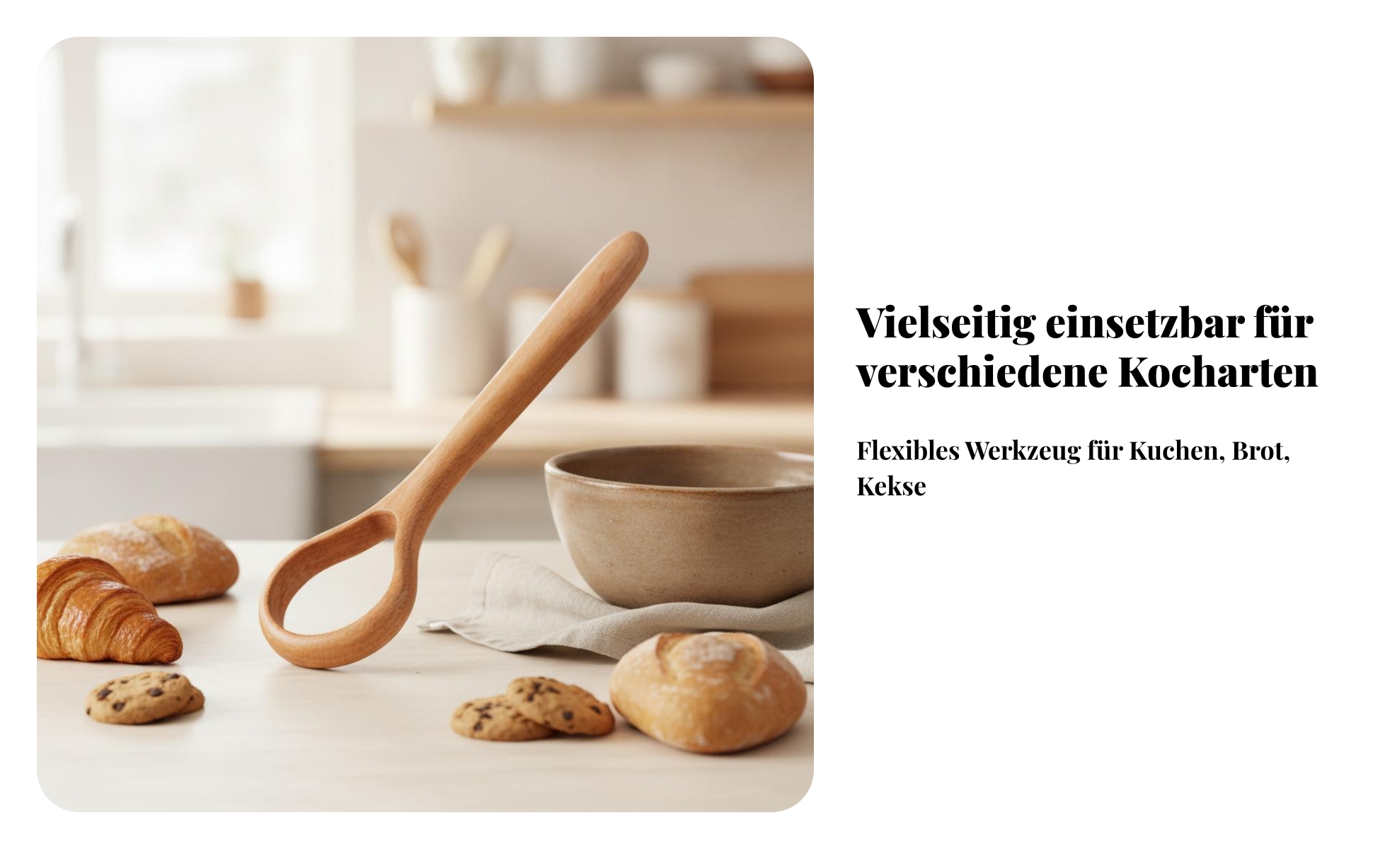 Holz-Teigrührer Buchenholz Teigrührer Lebensmittelecht