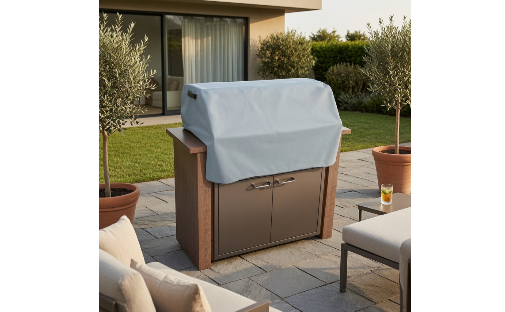 Built-in Grill Top Cover Protection Built-in Grill Cover Dust-Proof for Patio