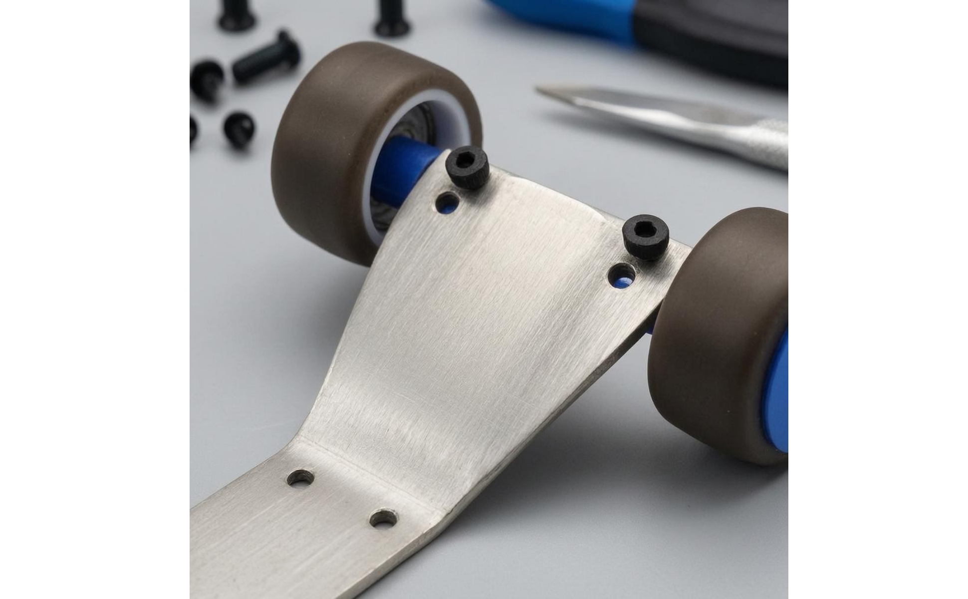 Wheelie Bar Stainless Steel RC Wheelie Bar Hard Rubber Wheels