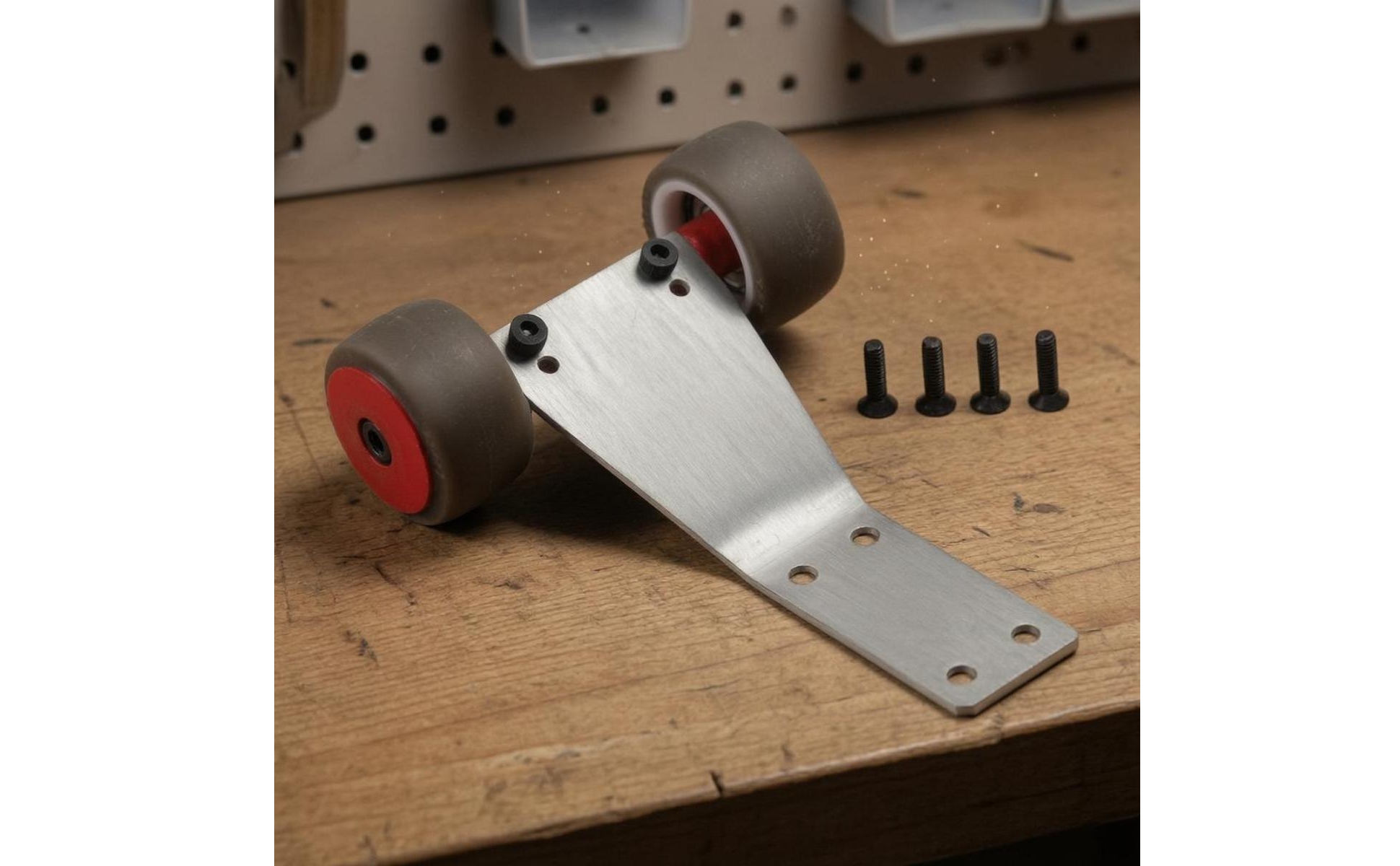 Wheelie Bar Stainless Steel RC Wheelie Bar Hard Rubber Wheels