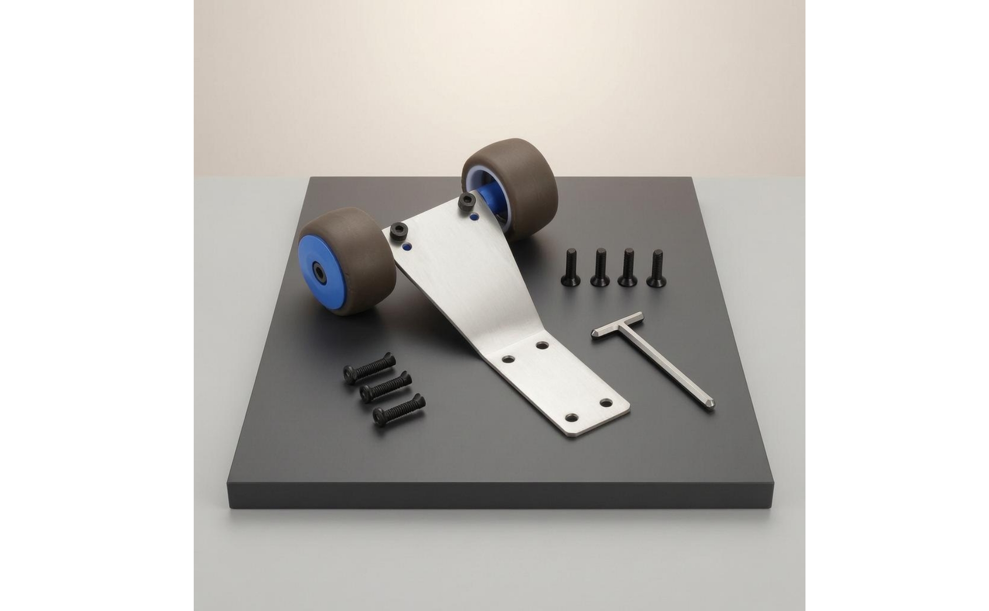 Wheelie Bar Stainless Steel RC Wheelie Bar Hard Rubber Wheels