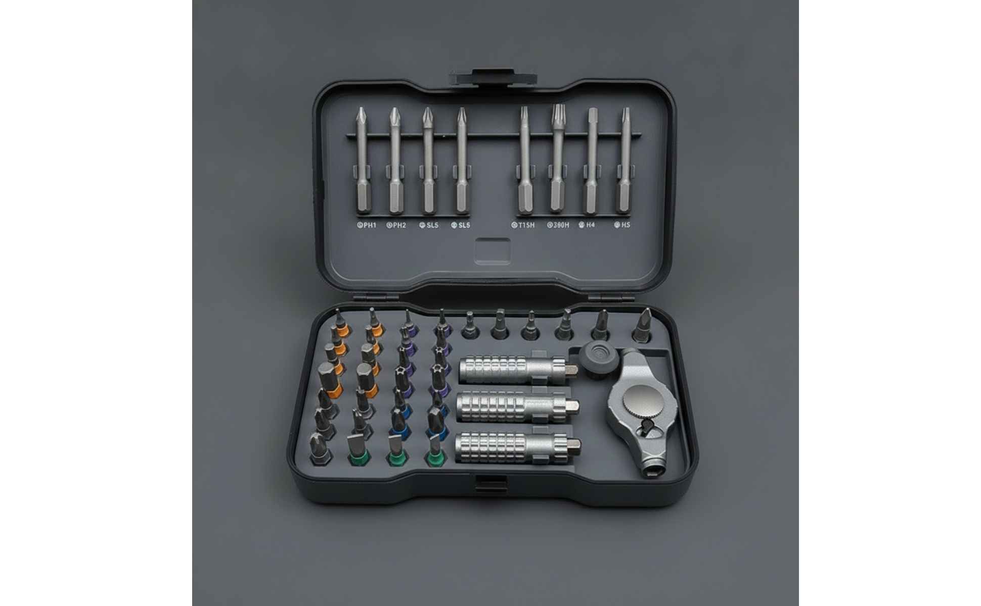 ratschenschraubendreher-set mit box mehrteilig ratschenschraubendreher-set