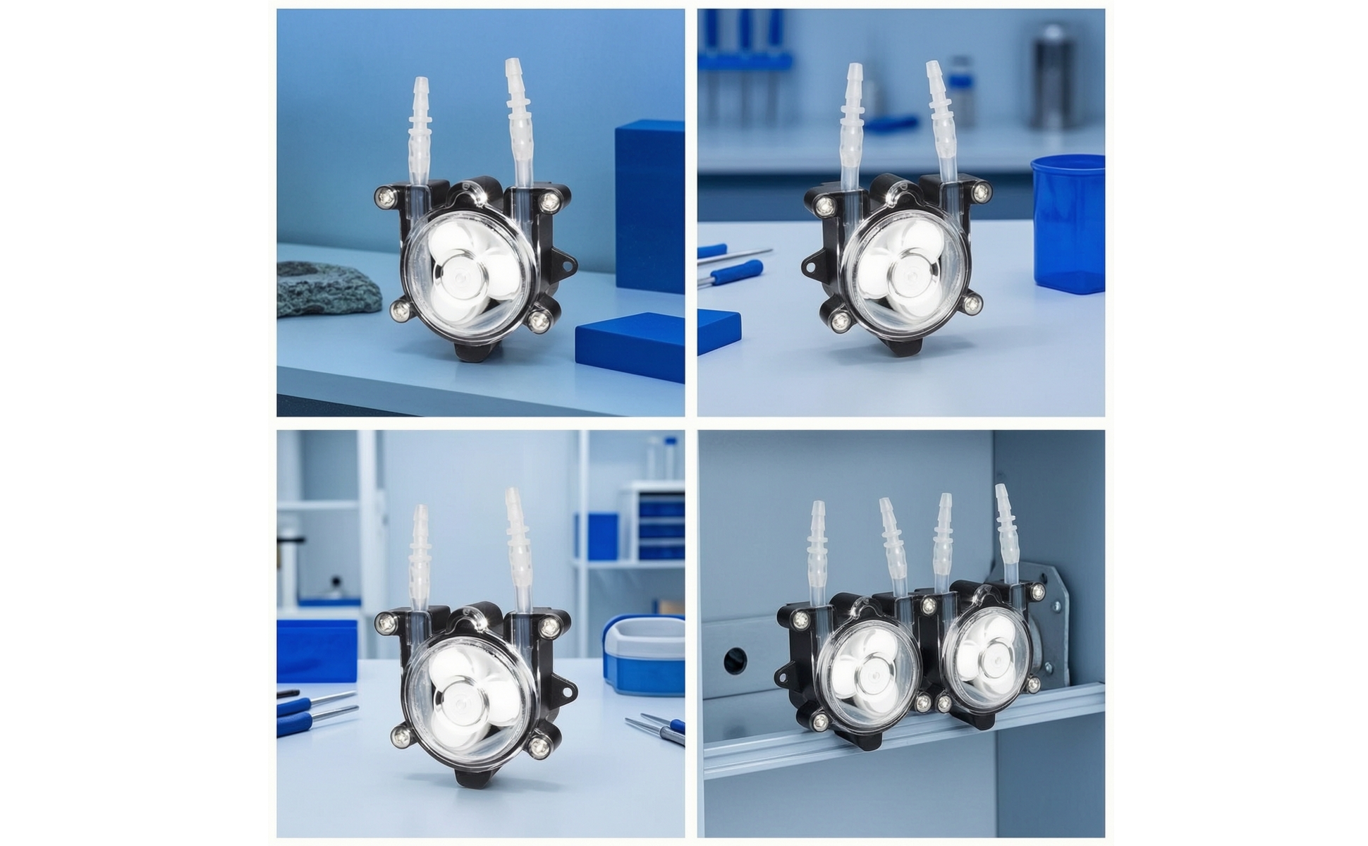 Schlauchpumpe mit Silikonschlauch 12 V peristaltische Flüssigkeitspumpe kompakt
