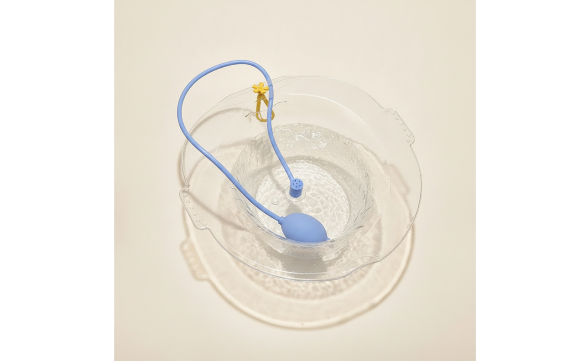 Sitz Bath with Flusher Toilet-Mounted Sitz Bath Basin Translucent