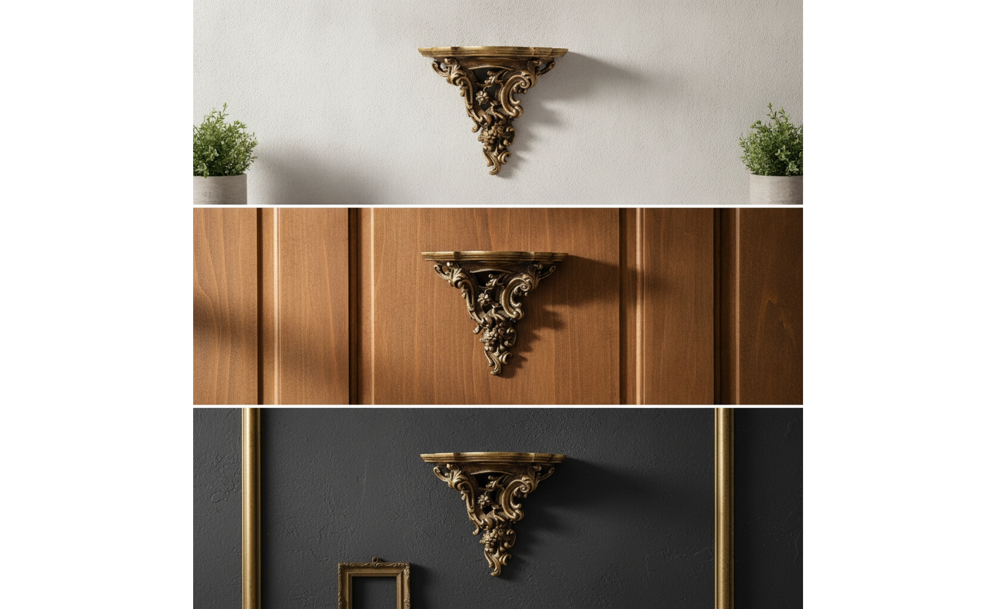 Wall Candle Sconce Holder Antique-Style Wall-Mounted Candle Sconce Ornate