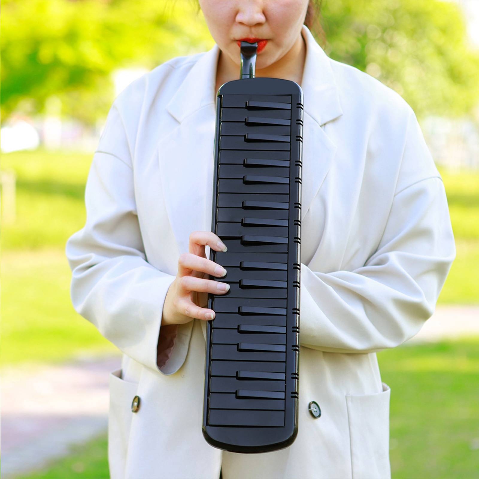 Melodica mit Koffer tragbar Melodica mit Mundstück bequem zu tragen für - Produktbild 2