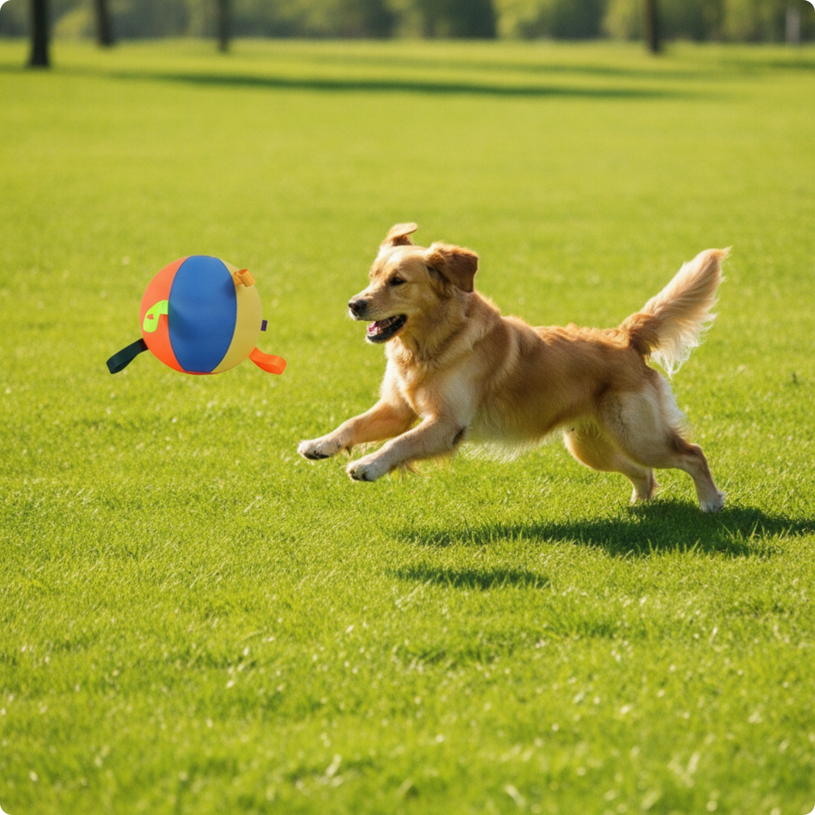 Hundeball mit schlaufen bissfest hundespielzeug interaktiv für outdoor