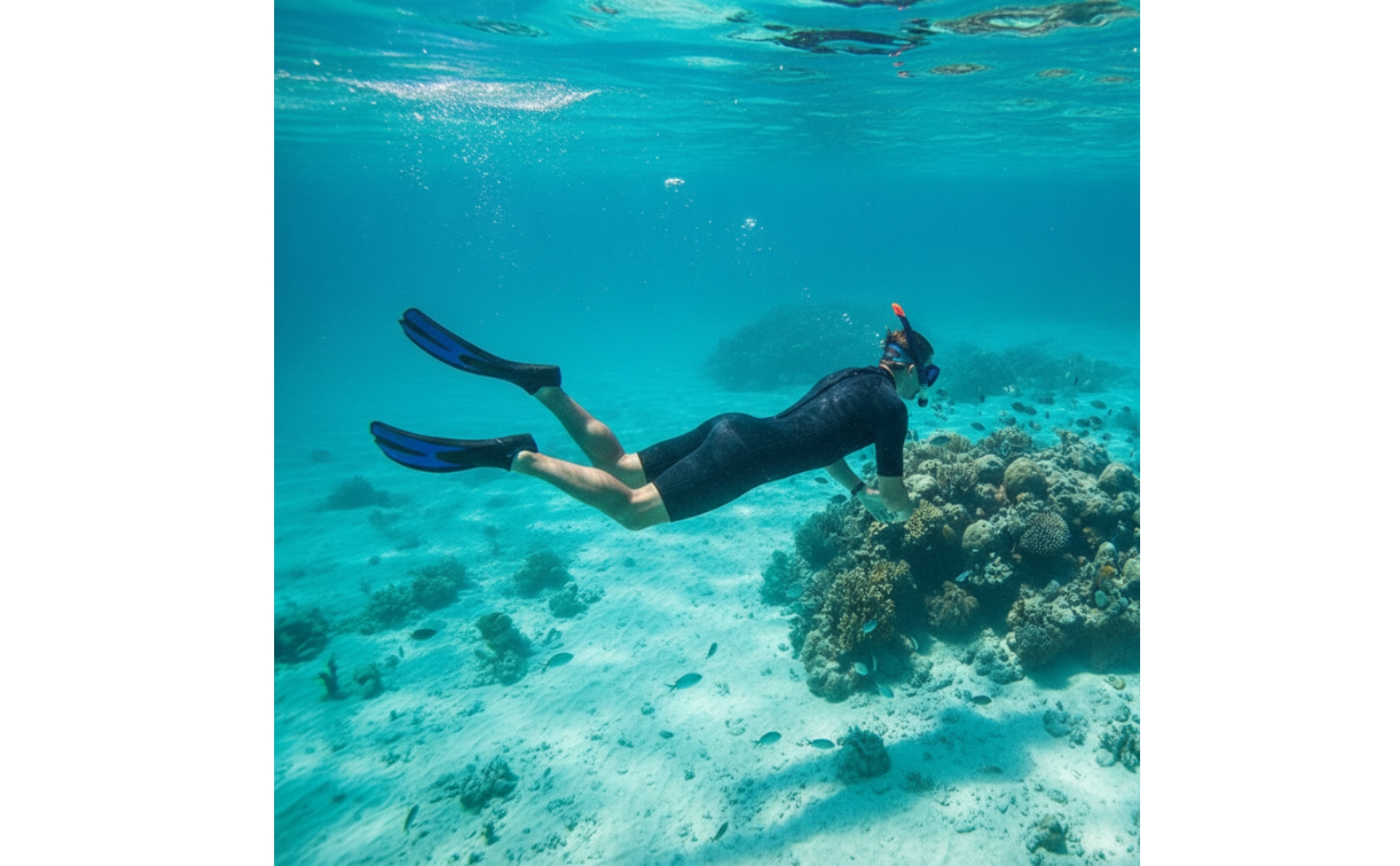 Shorty da Uomo con Cerniera Posteriore Muta da Sub in Neoprene Termica per Nuoto