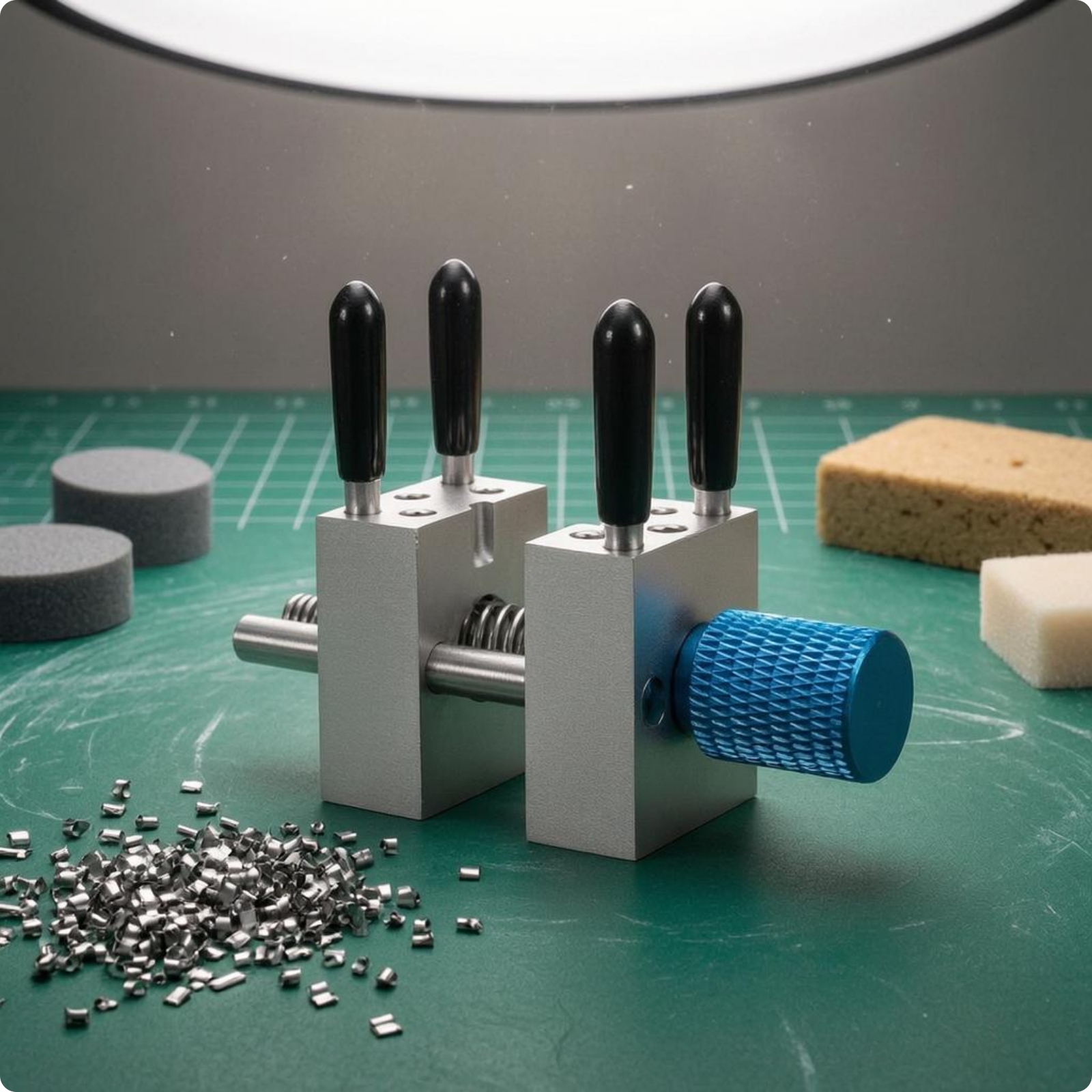 Mini Metal Bench Vise Knurled Knob Precision Clamping Vise Mounting Holes