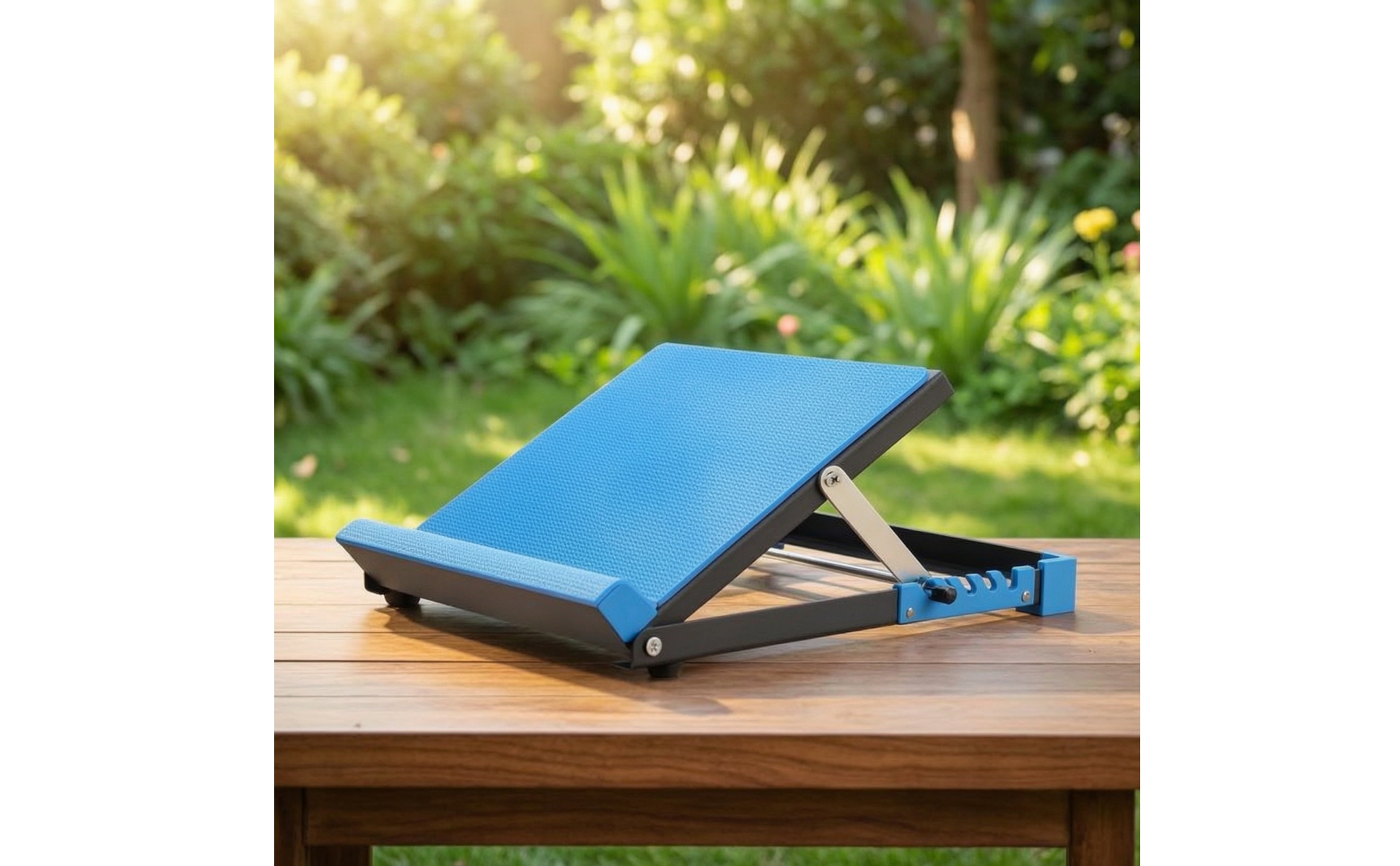 Slant Board with Metal Frame Stable Wooden Slant Board Anti-Slip for Athletes