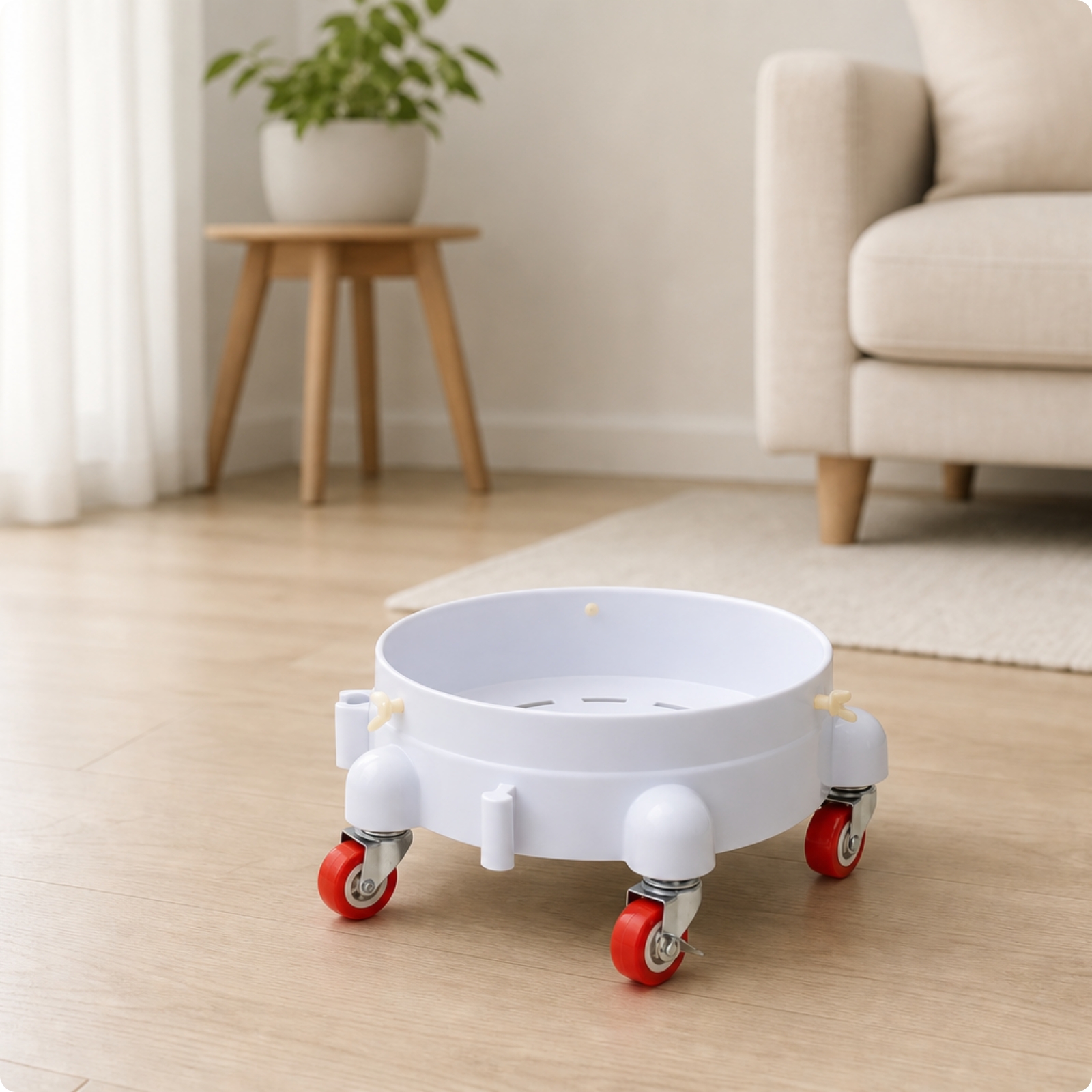 Pail Dolly with Wheels Mobile Pail Dolly Compact Design for Car Washing, Garage