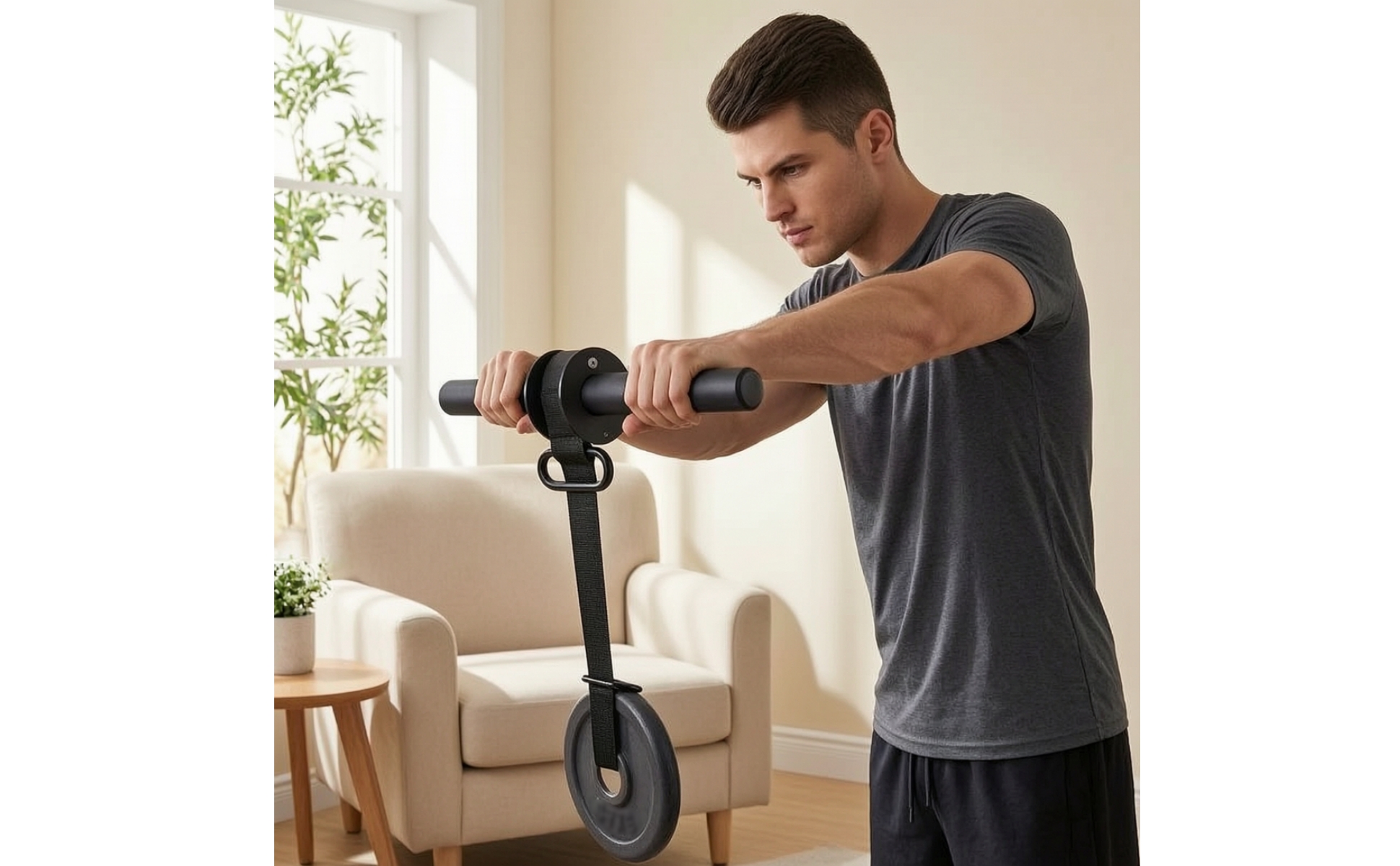 Arm Training Blaster with Foam Padding Padded for Home Gym, Fitness Enthusiasts